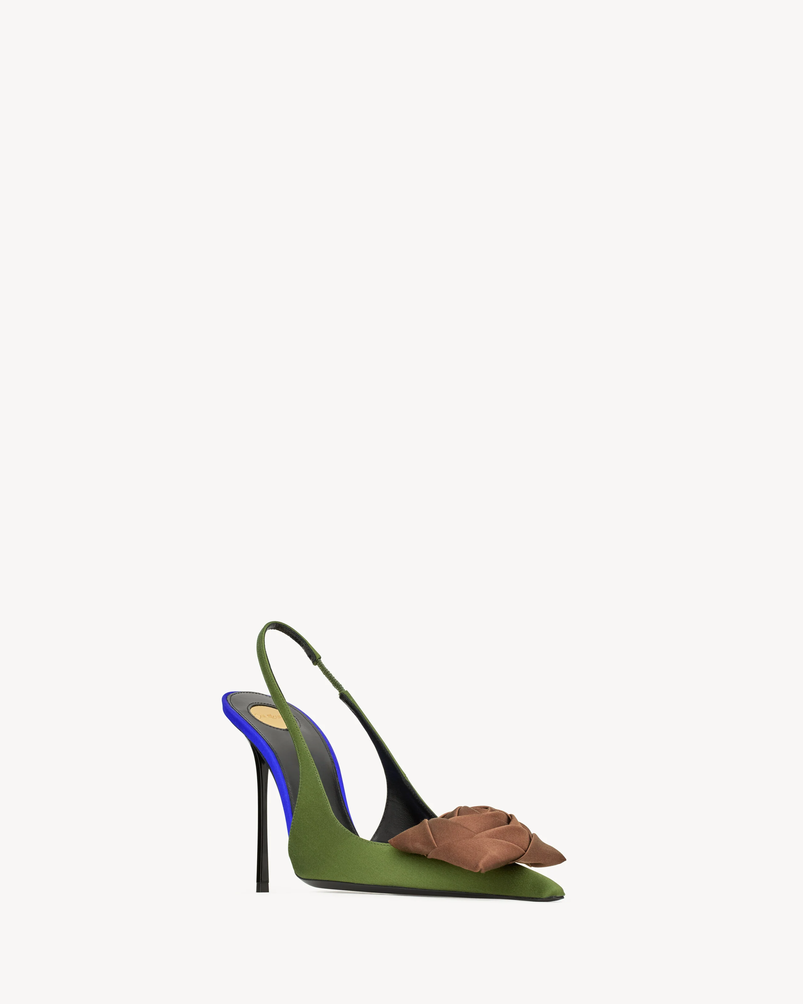 Amalia Slingback Pumps In Satin Crepe - Image 10