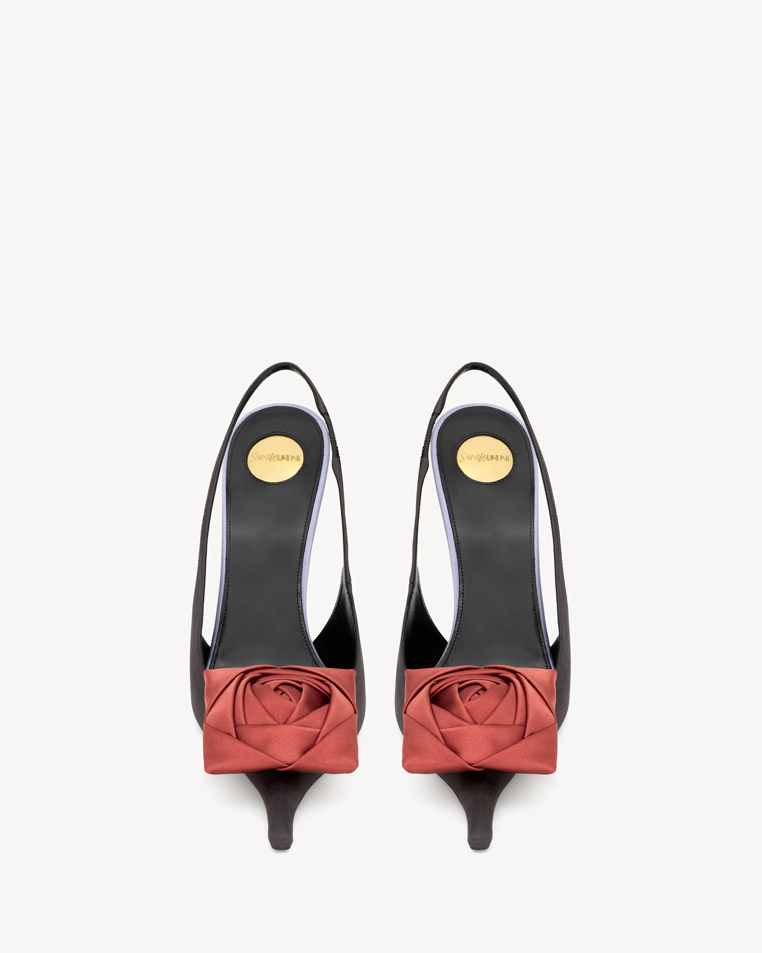 Amalia Slingback Pumps In Satin Crepe - Image 2