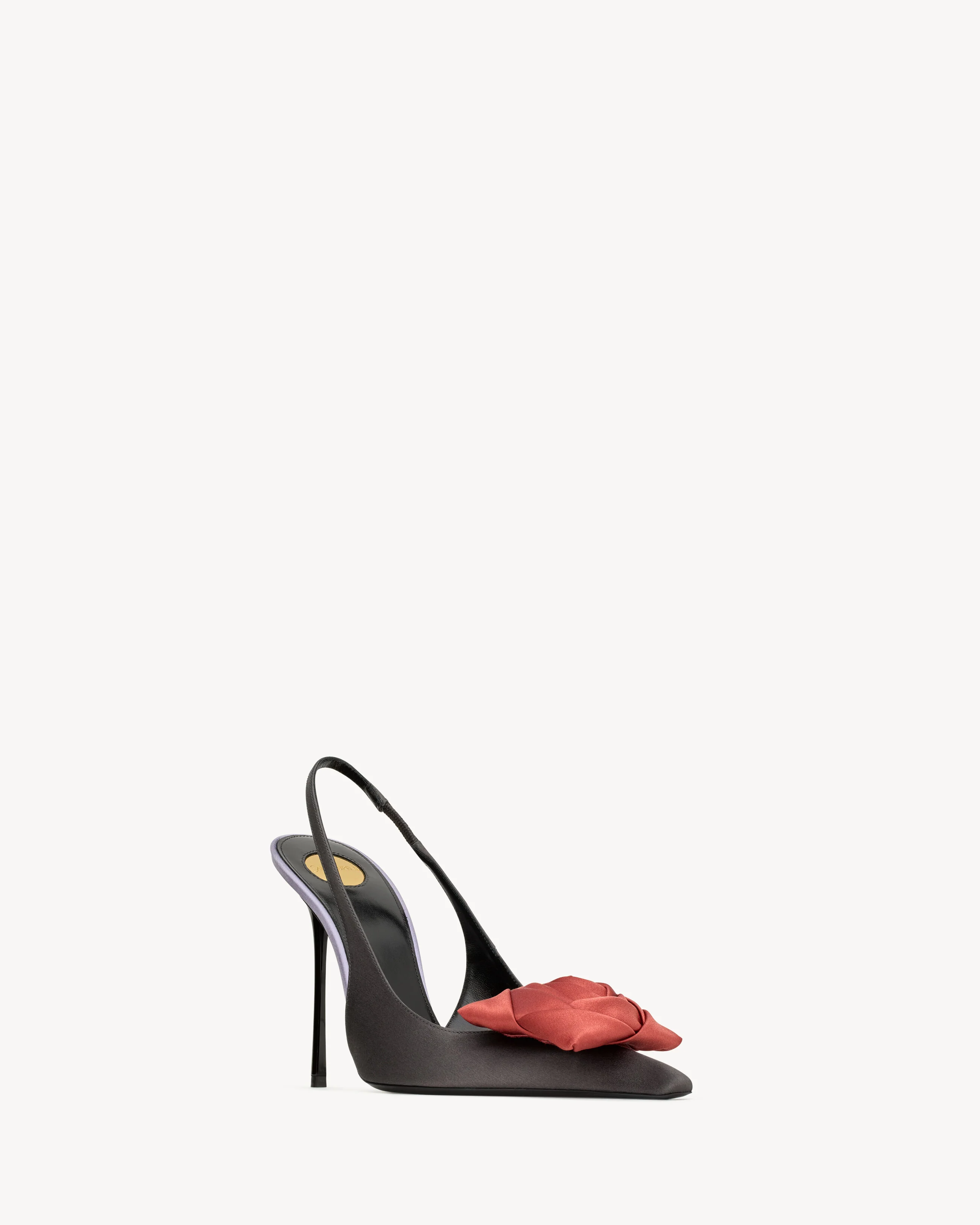 Amalia Slingback Pumps In Satin Crepe - Image 3