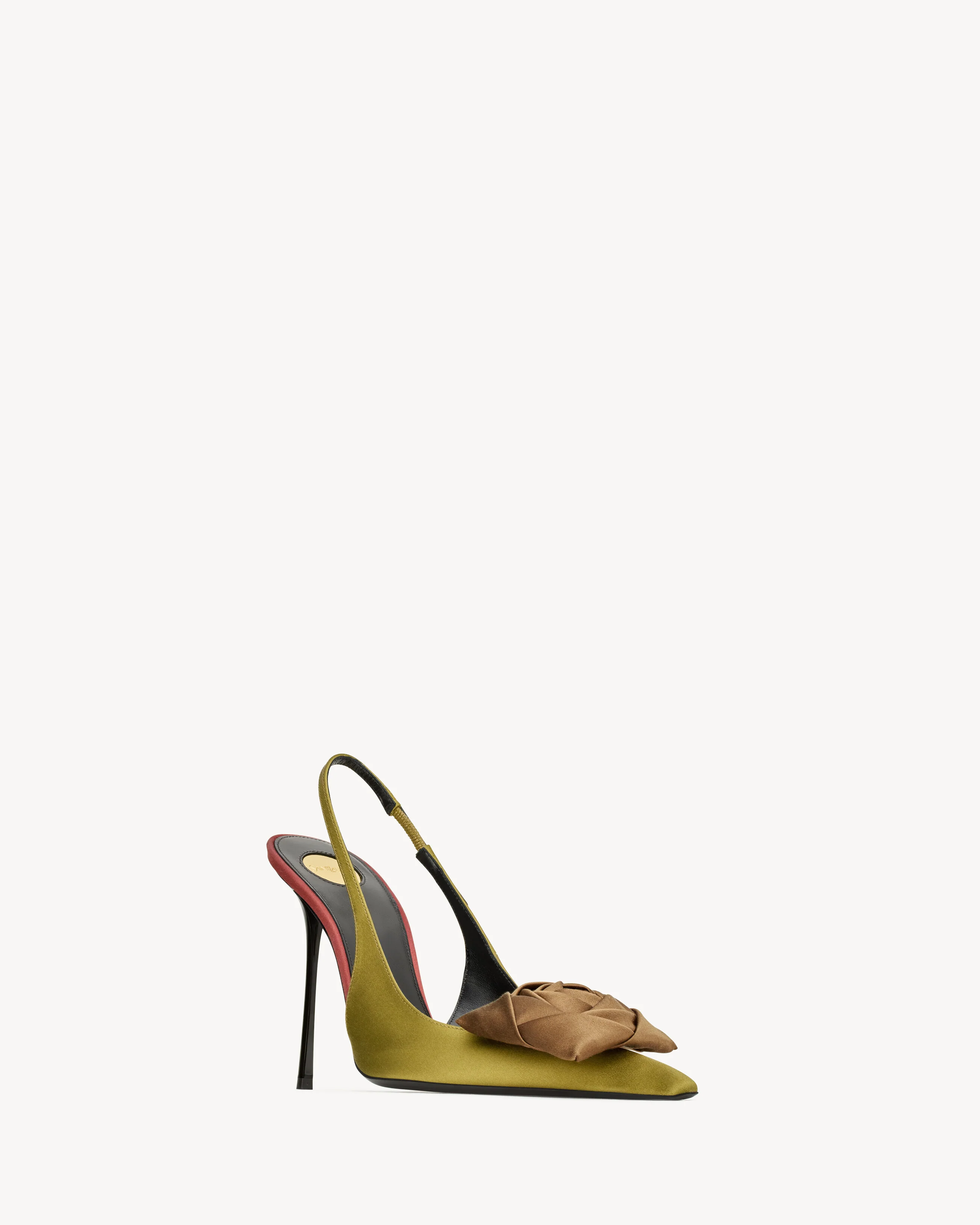 Amalia Slingback Pumps In Satin Crepe - Image 7