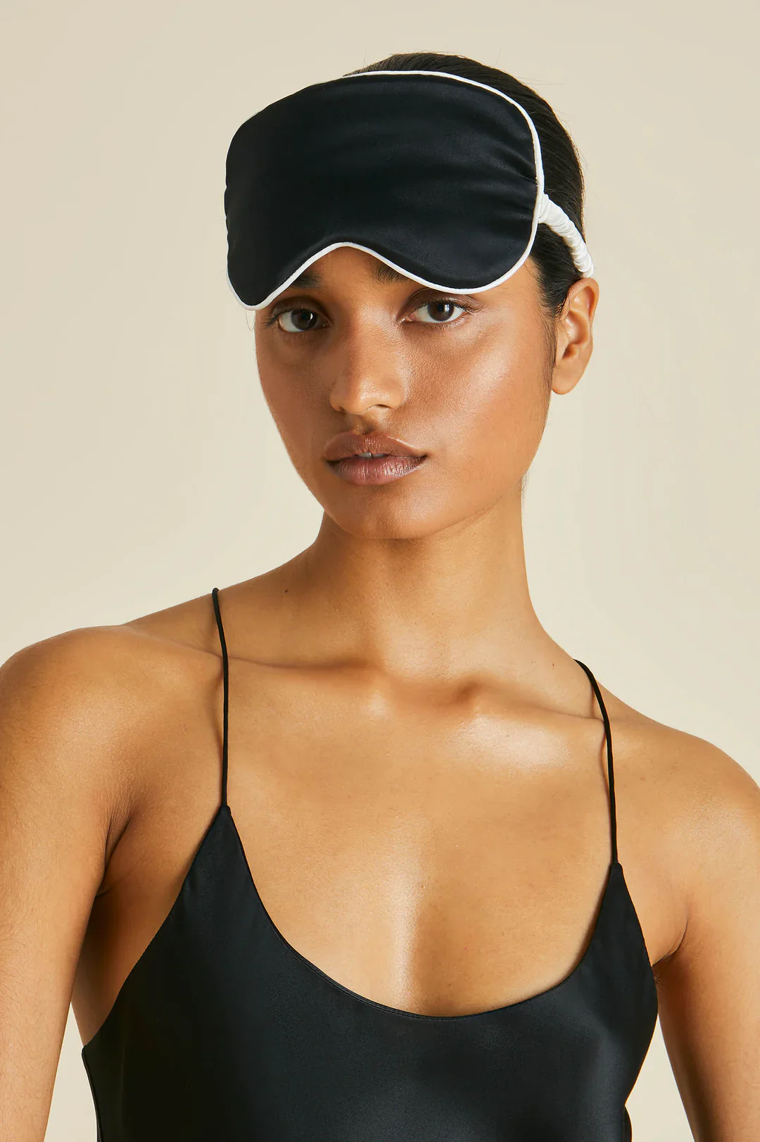 Audrey Jet Black Eye Mask - Image 2