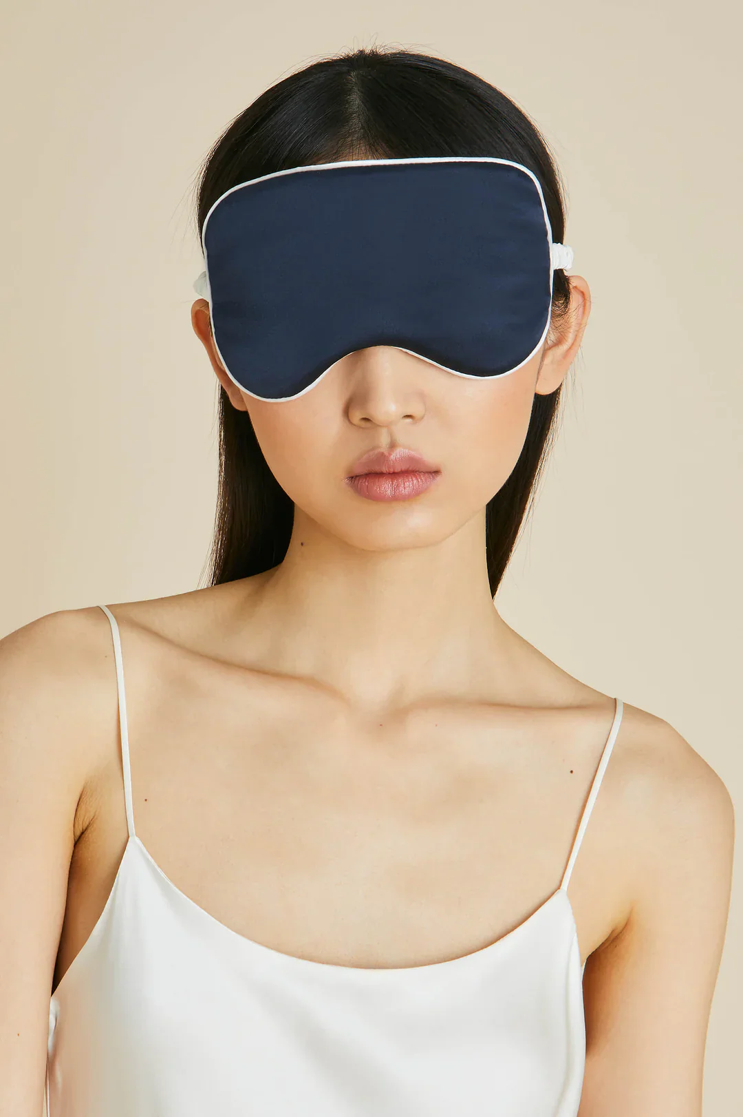 Audrey Navy Ivory Eye Mask - Image 2