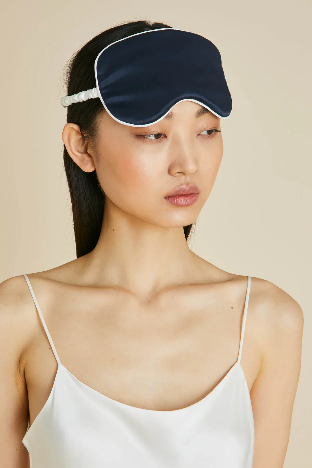 Audrey Navy Ivory Eye Mask - Image 3