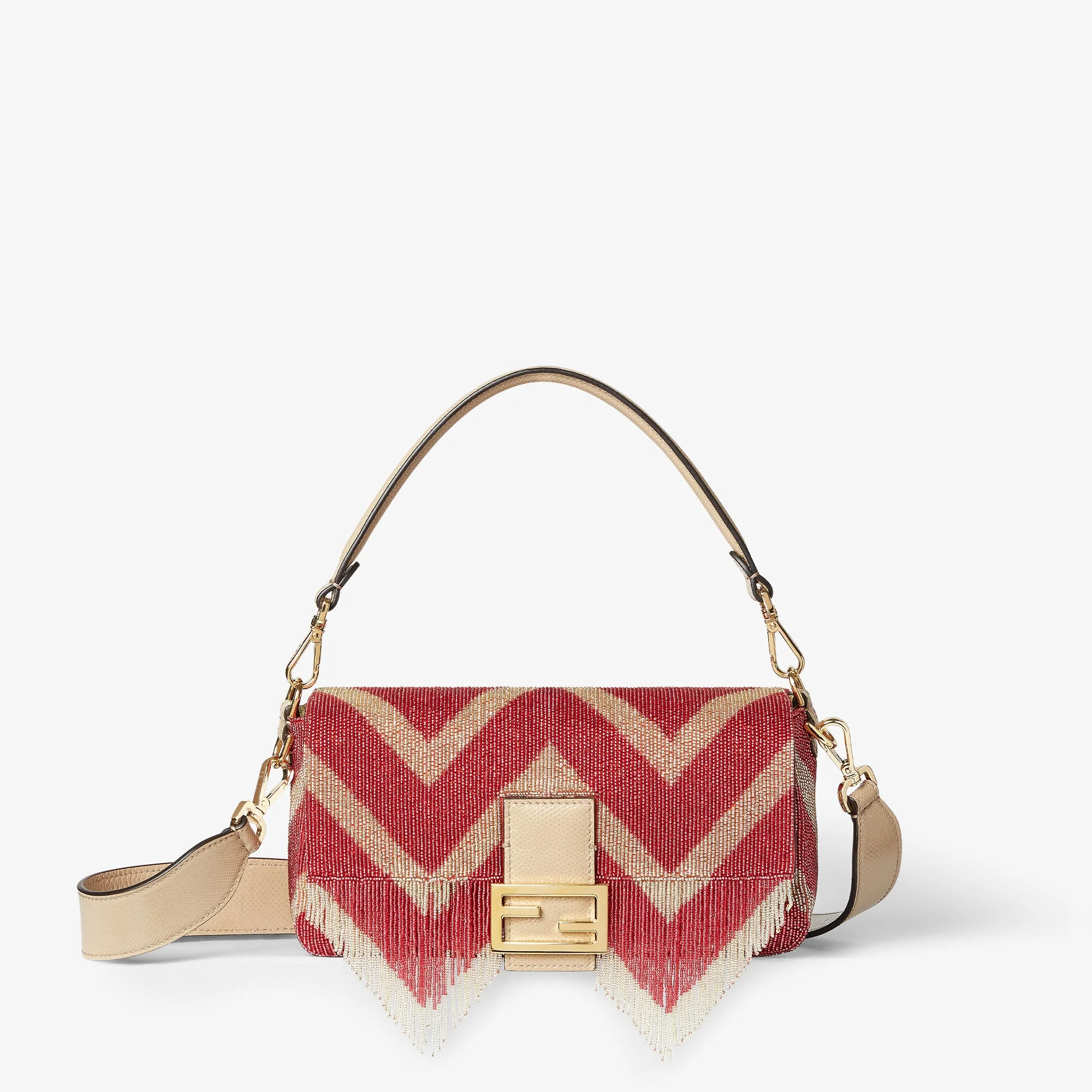 Two-Tone Beads And Fringes Baguette