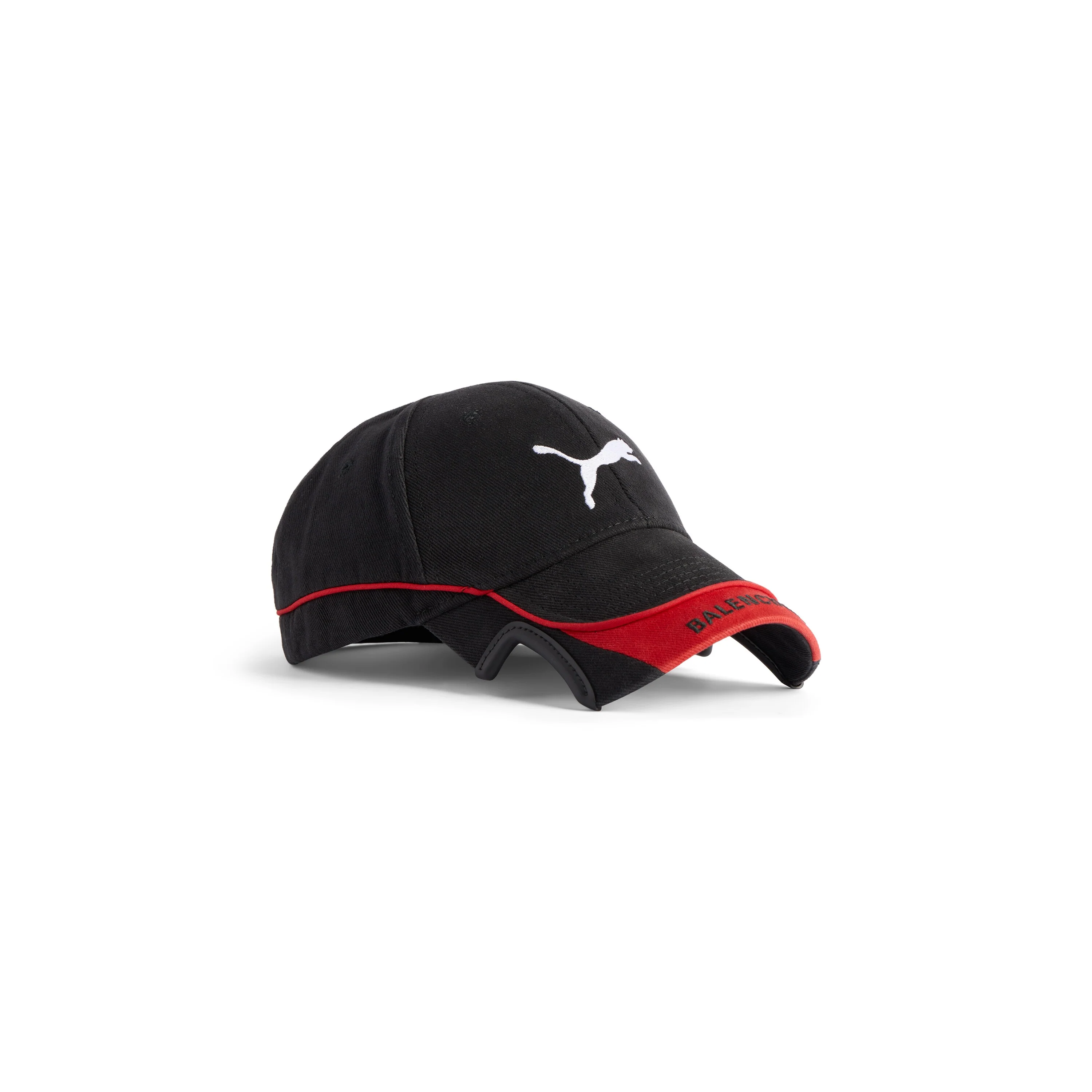 Balenciaga I Puma Cap In Black/Red - Image 4