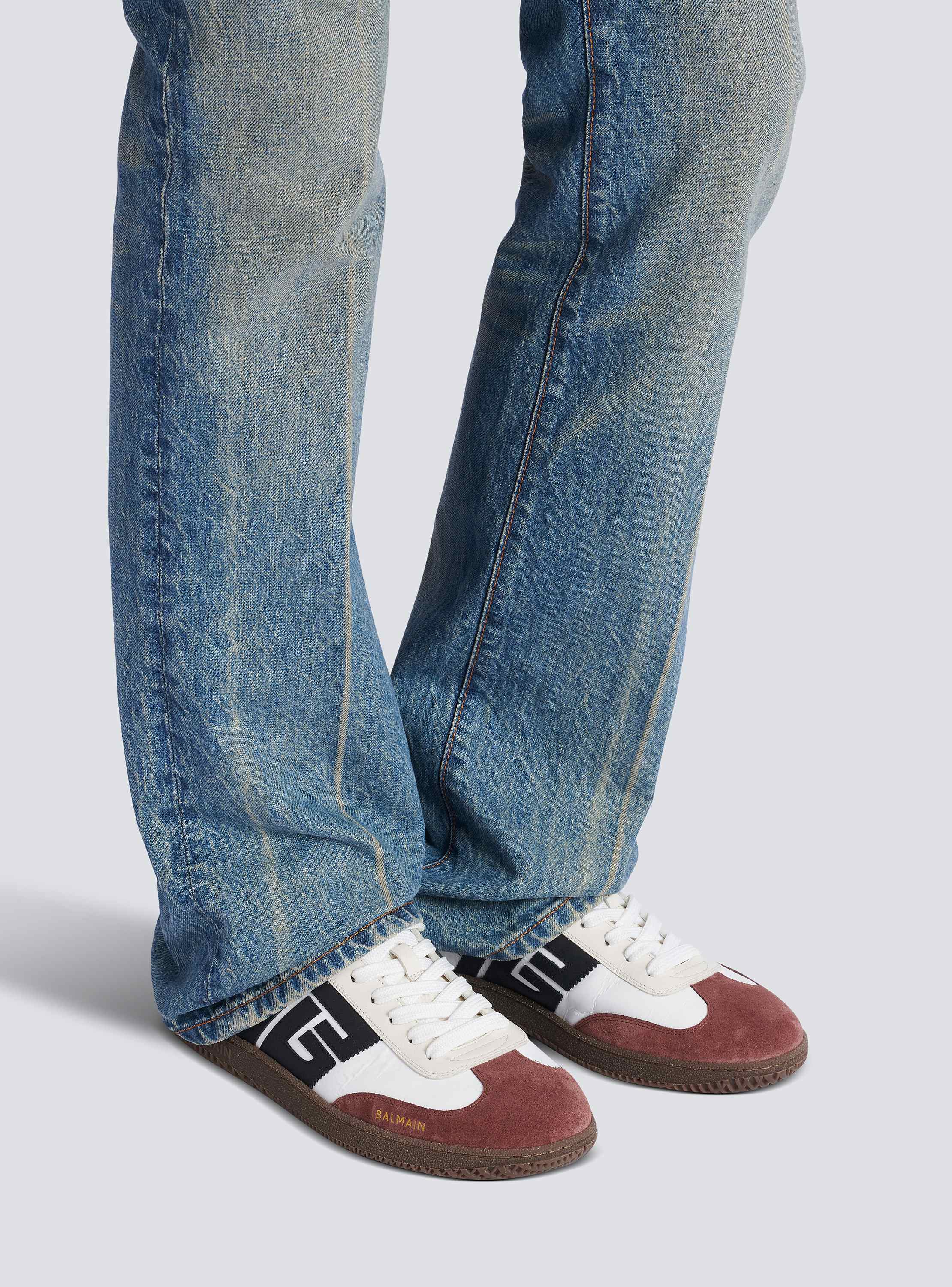 Balmain Swan Suede And Nylon Trainers - Image 2