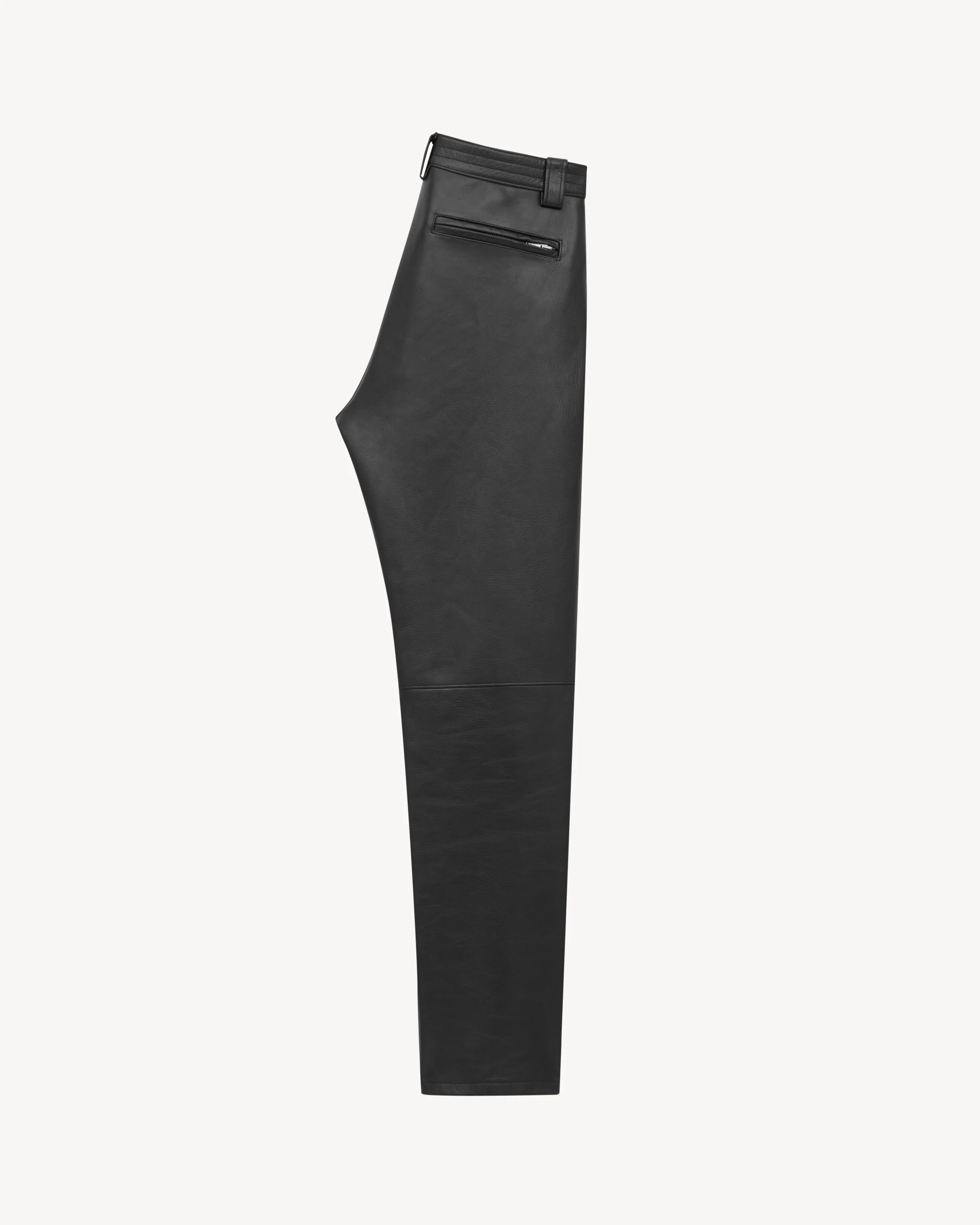 Belted Pants In Grained Leather - Image 2