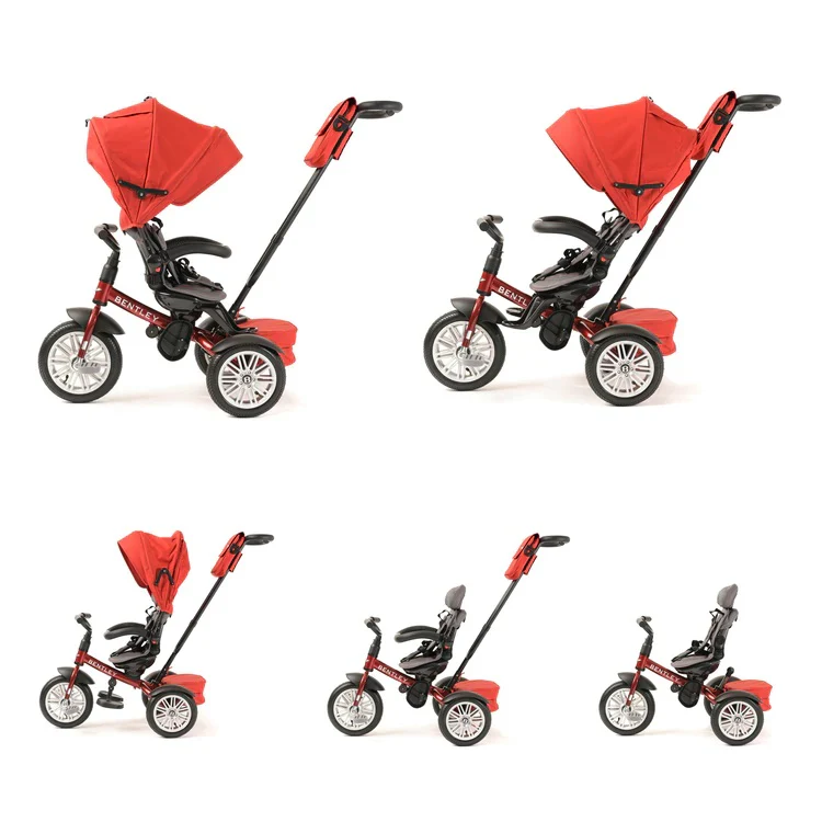 Bentley 6 in 1 Stroller Trike - Dragon Red - Image 4