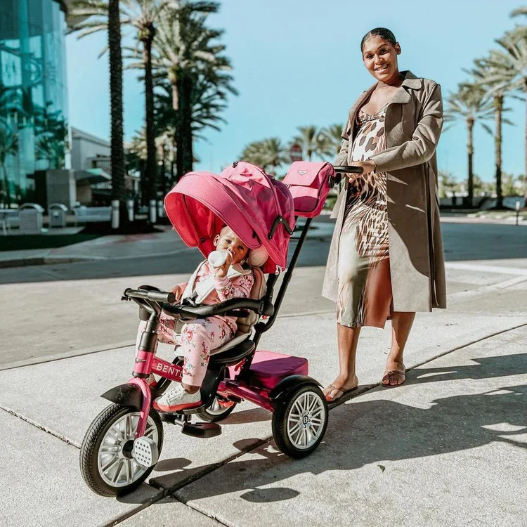 Bentley 6 in 1 Stroller Trike- Fuchsia Pink - Image 3