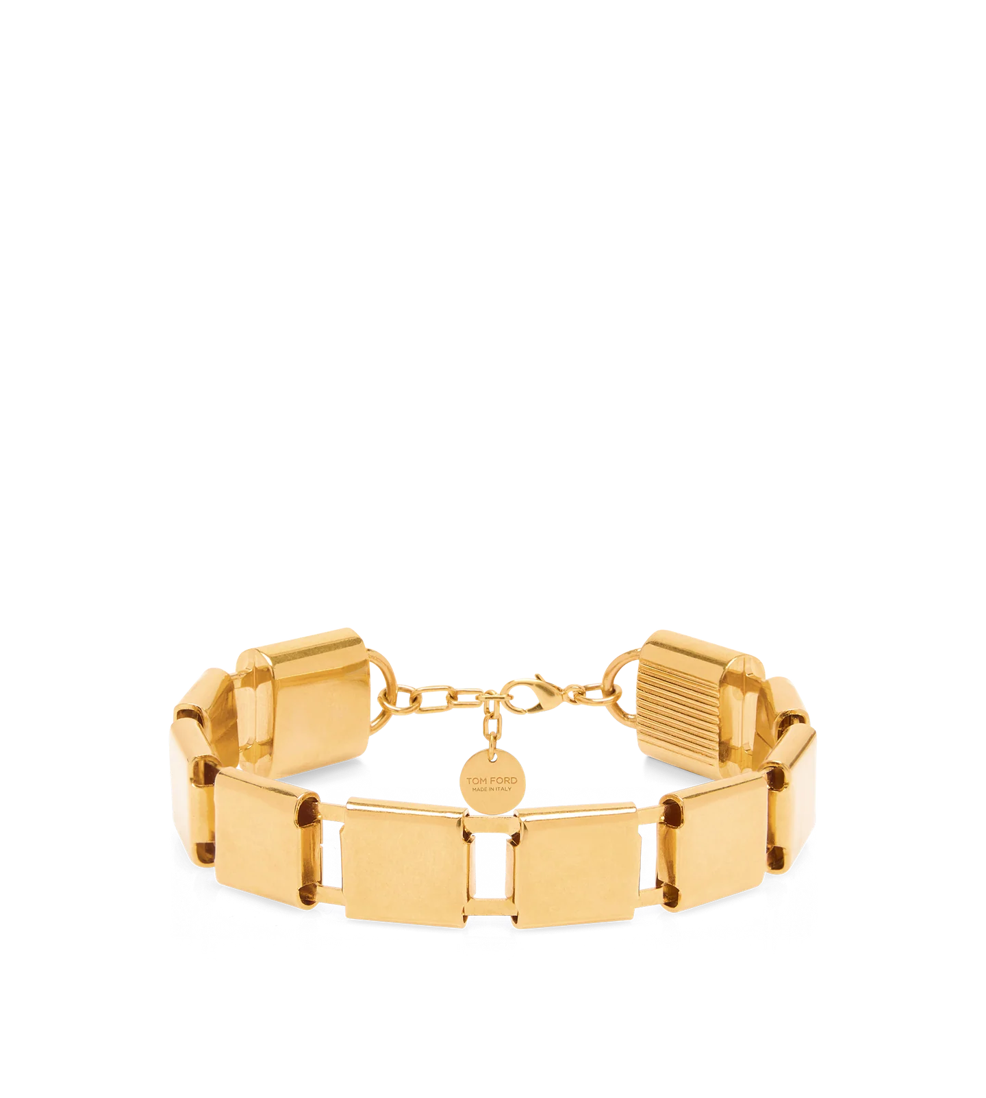 Brass Box Bracelet With Padlocks