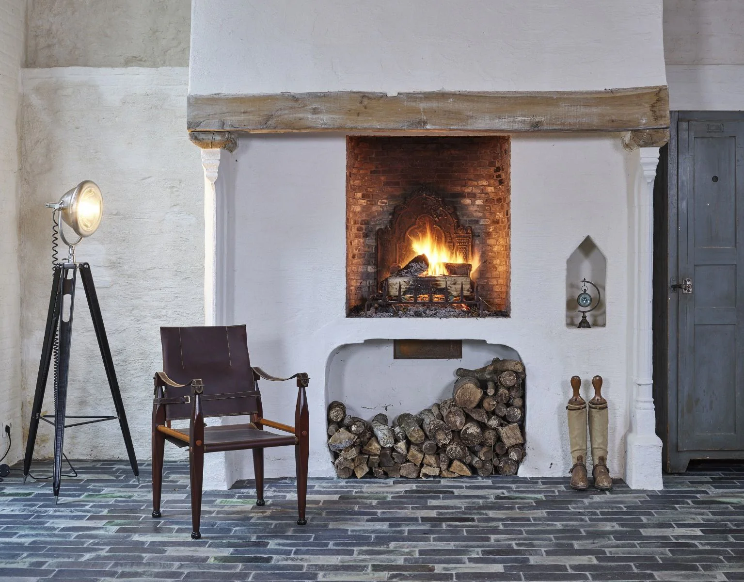 Bridle Leather Campaign Chair - Image 2