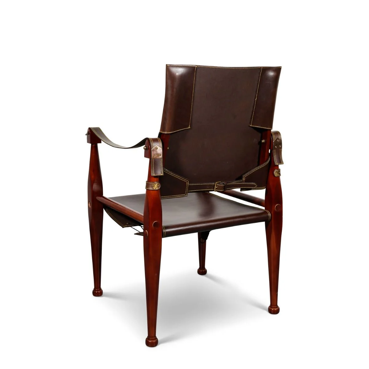 Bridle Leather Campaign Chair - Image 5