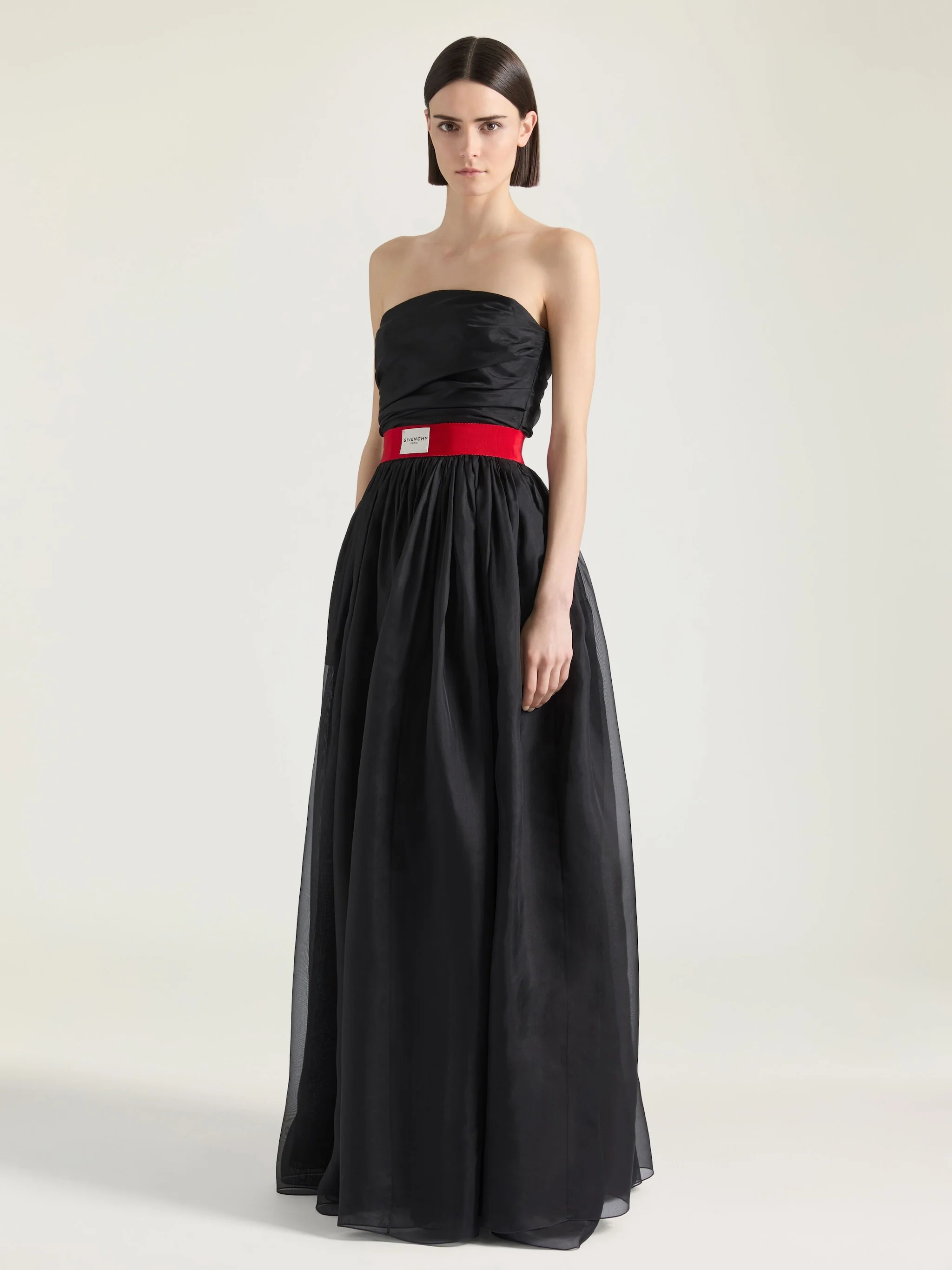 Bustier Evening Dress In Organza - Image 3