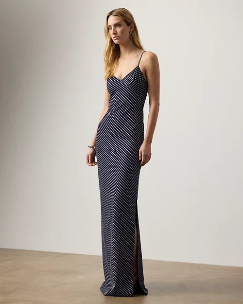 Caitlin Sequined Trench Evening Dress - Image 4