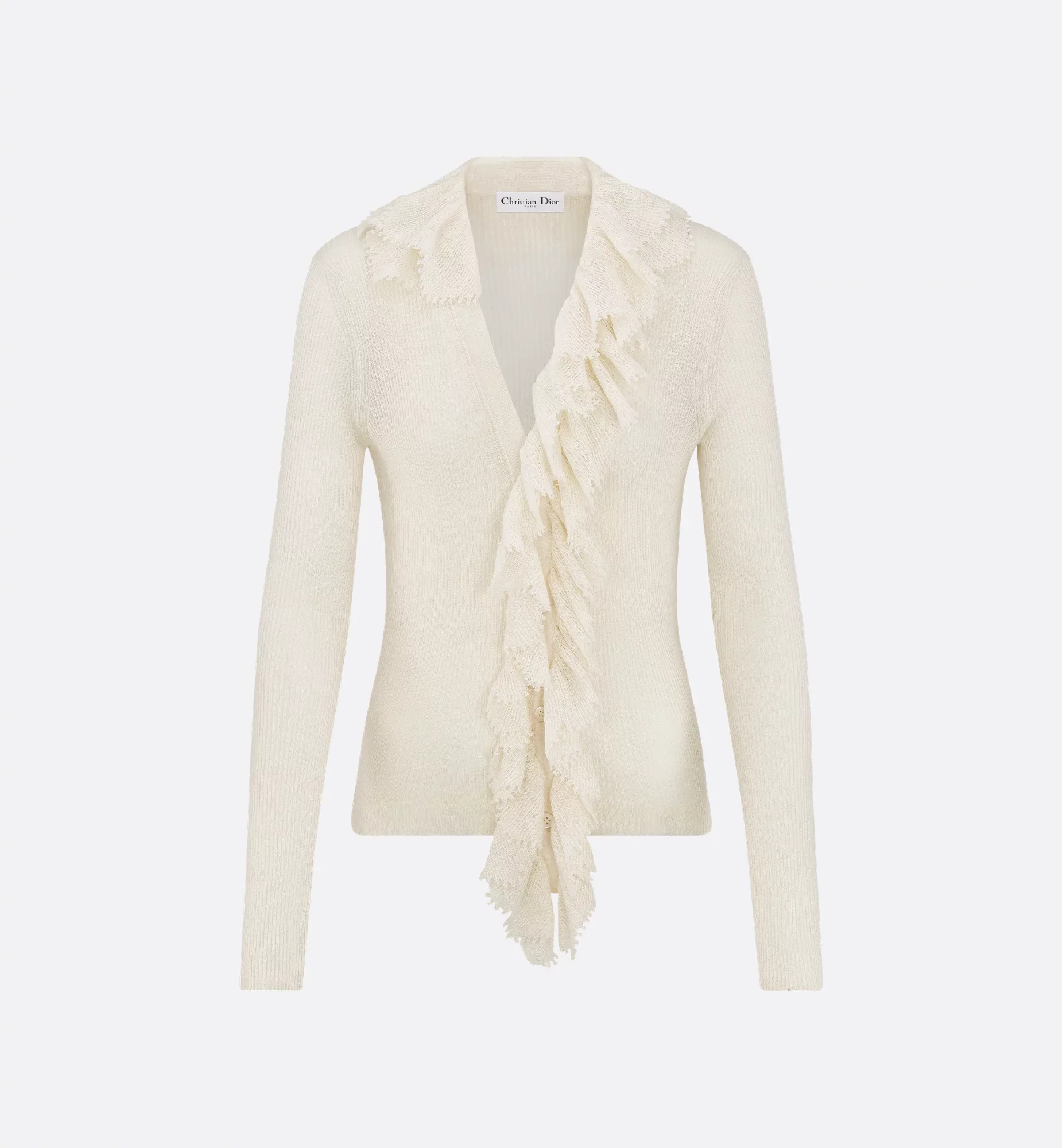 Cardigan with Removable Ruched Collar