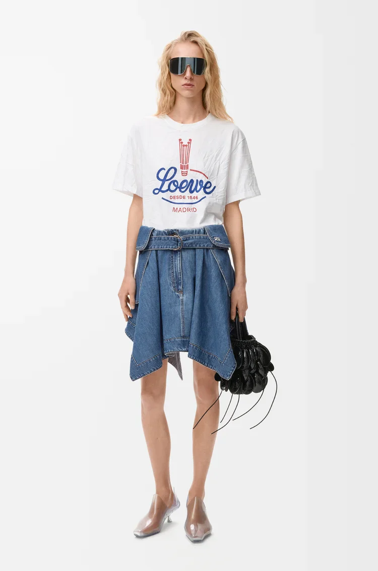 Cargo Skirt In Denim - Image 2