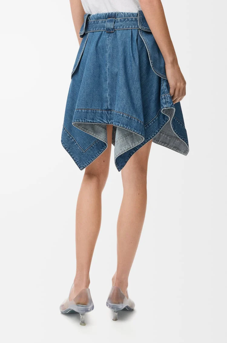 Cargo Skirt In Denim - Image 3
