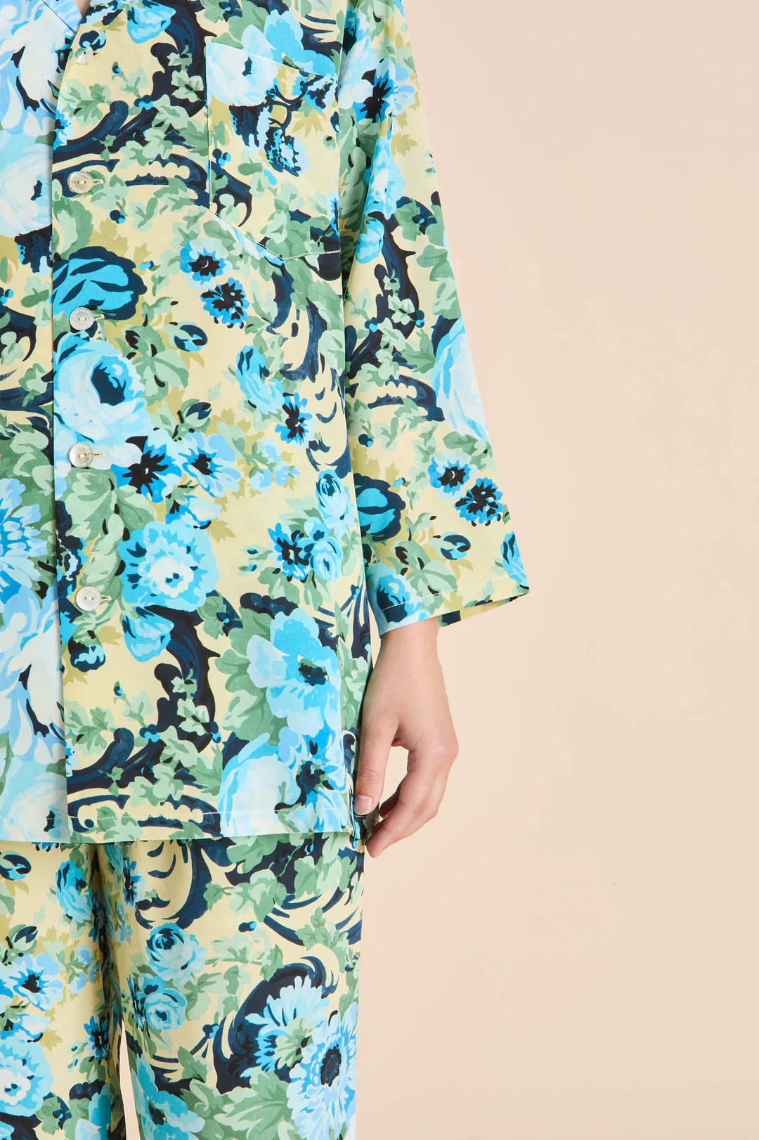 Casablanca Jardin Blue Floral Pyjamas - Image 3