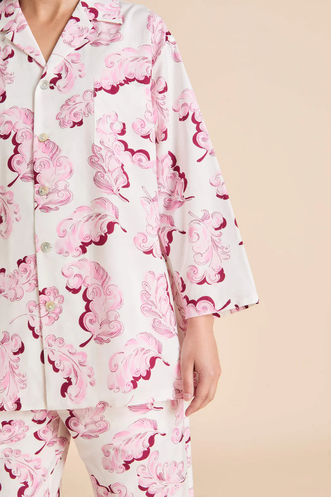 Casablanca Plume Pink Feather Pyjamas - Image 3