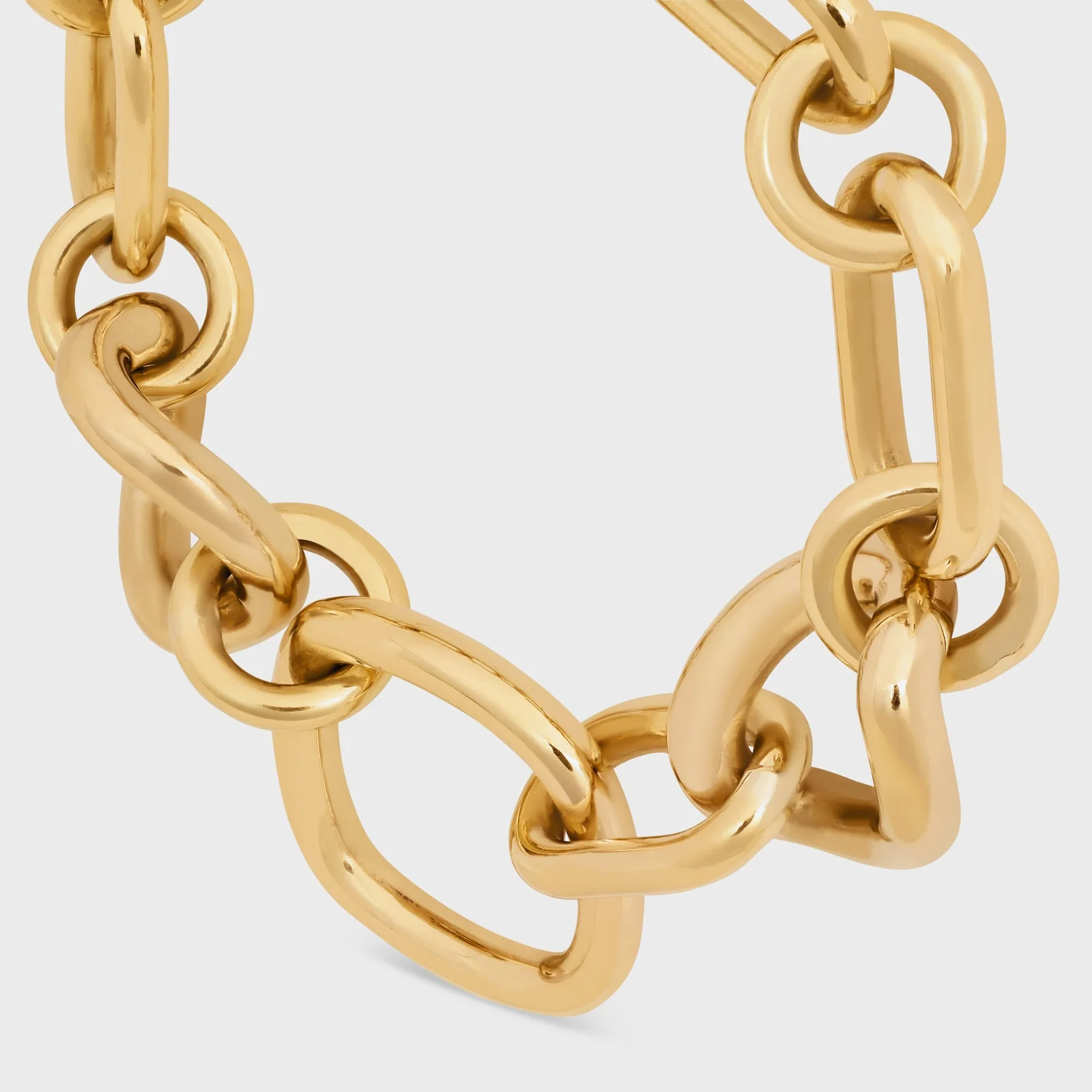 Celine Charms Modern Thin Gourmette In Brass With Gold Finish - Image 2