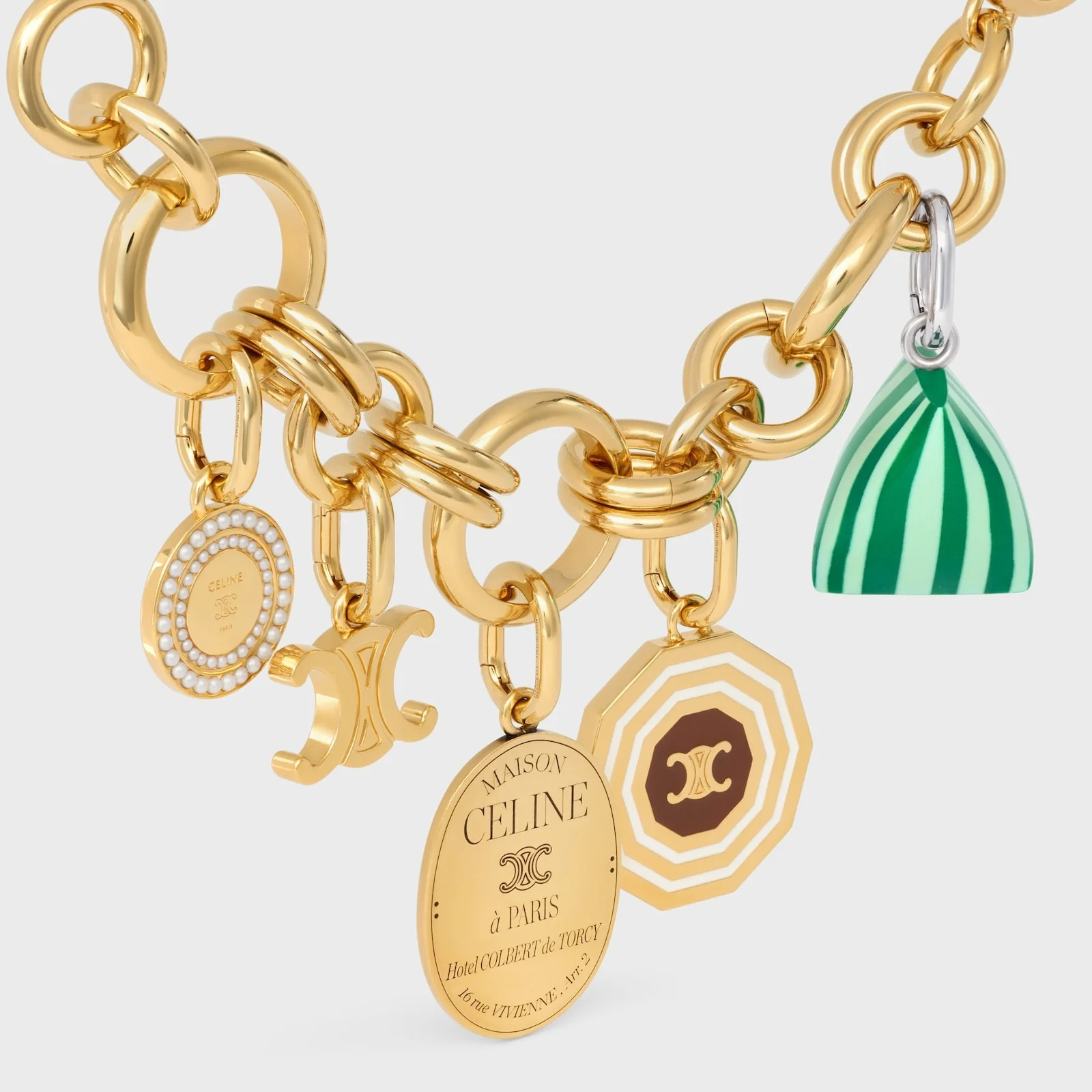 Celine Charms Triomphe in Brass with Gold Finish - Image 11