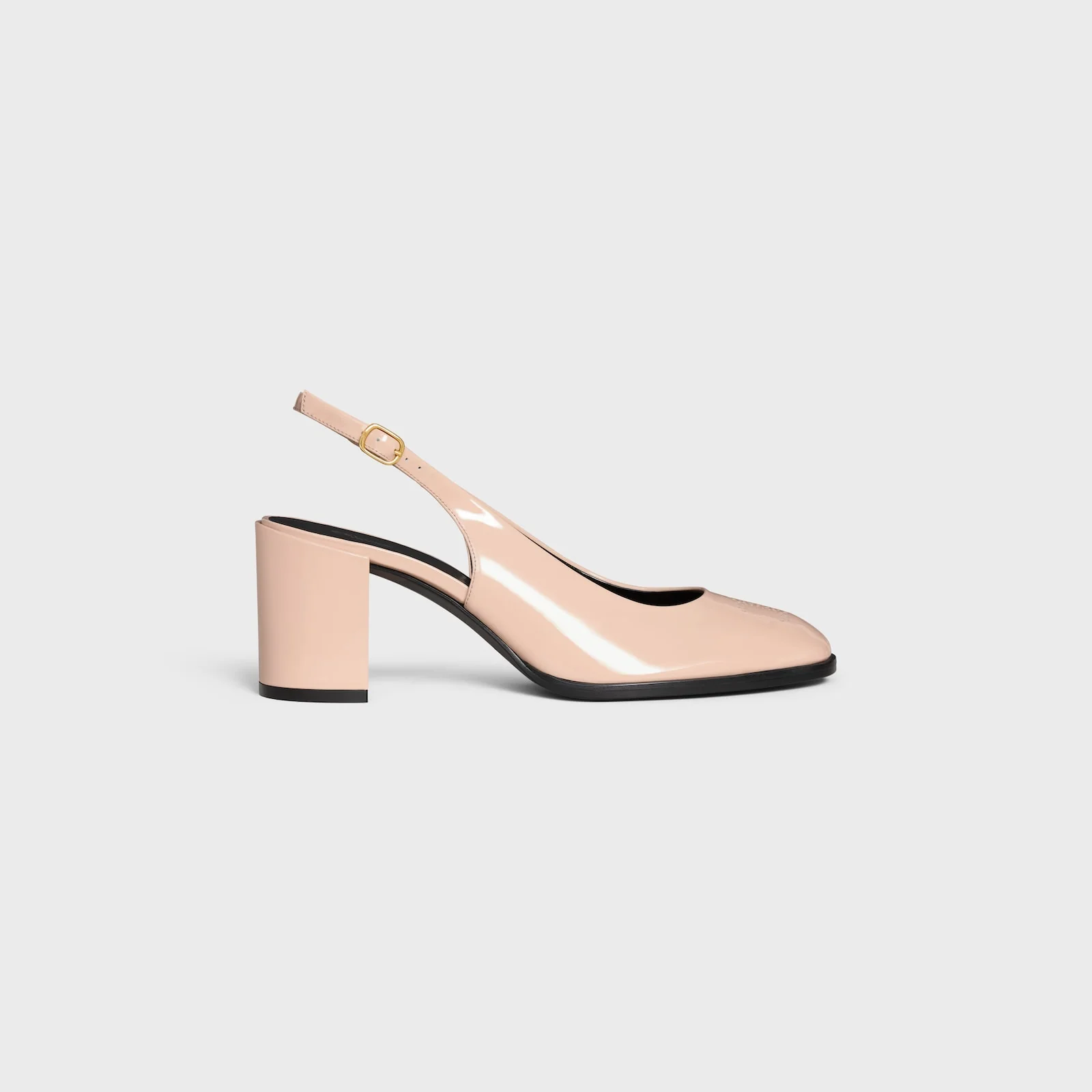 Celine Lily Perforated Triomphe Slingback In Patent Calfskin - Image 4