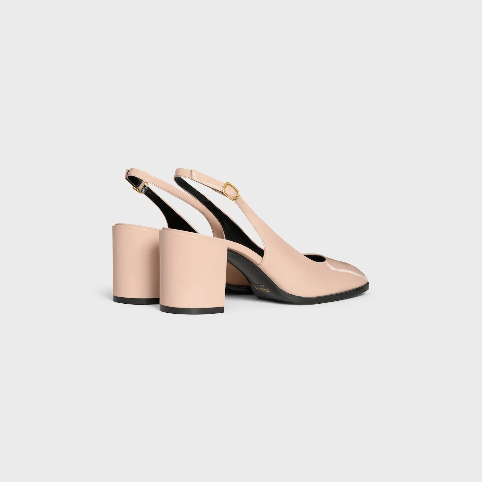 Celine Lily Perforated Triomphe Slingback In Patent Calfskin - Image 6