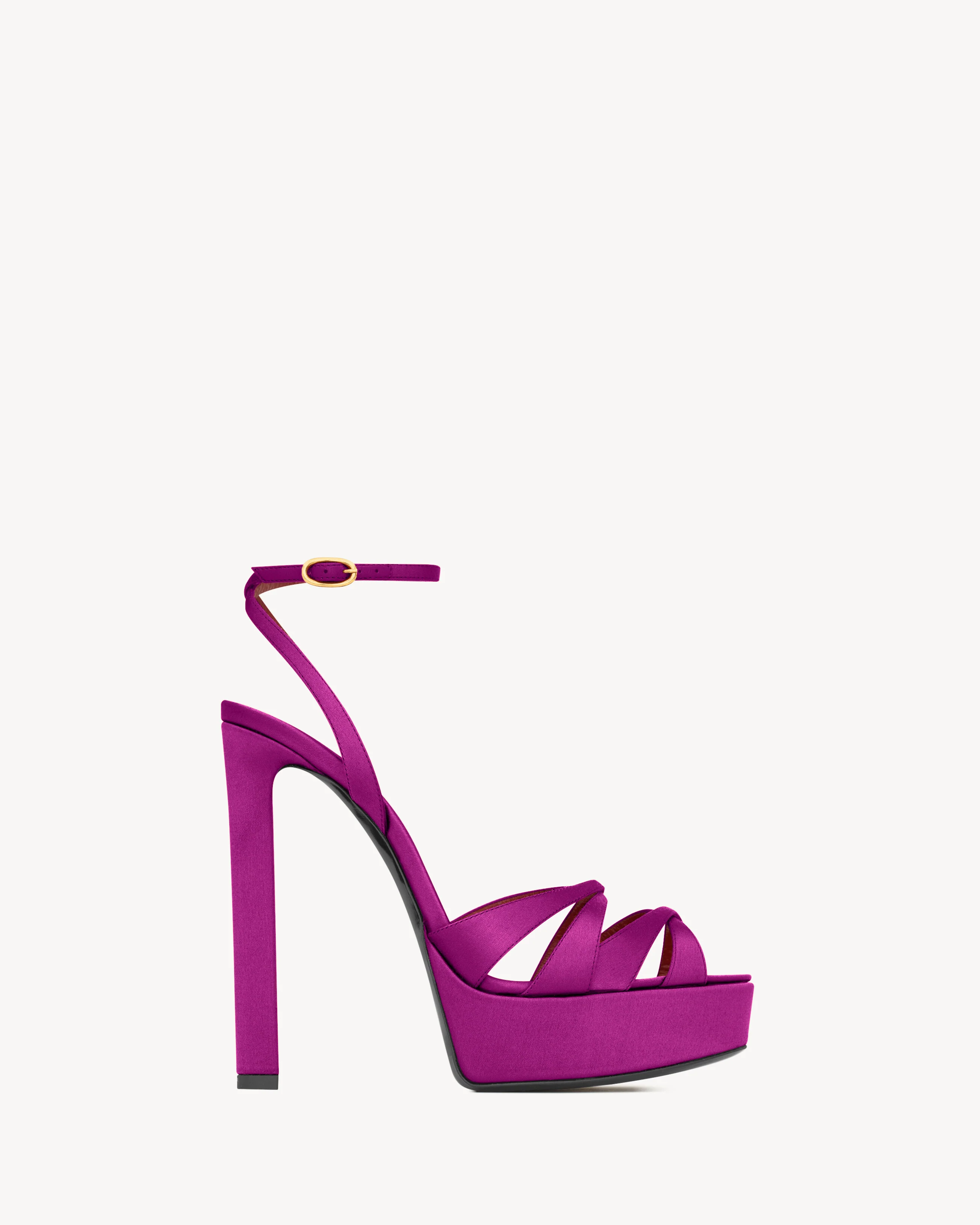 Chandelle Platform Sandals In Satin Crepe - Image 2