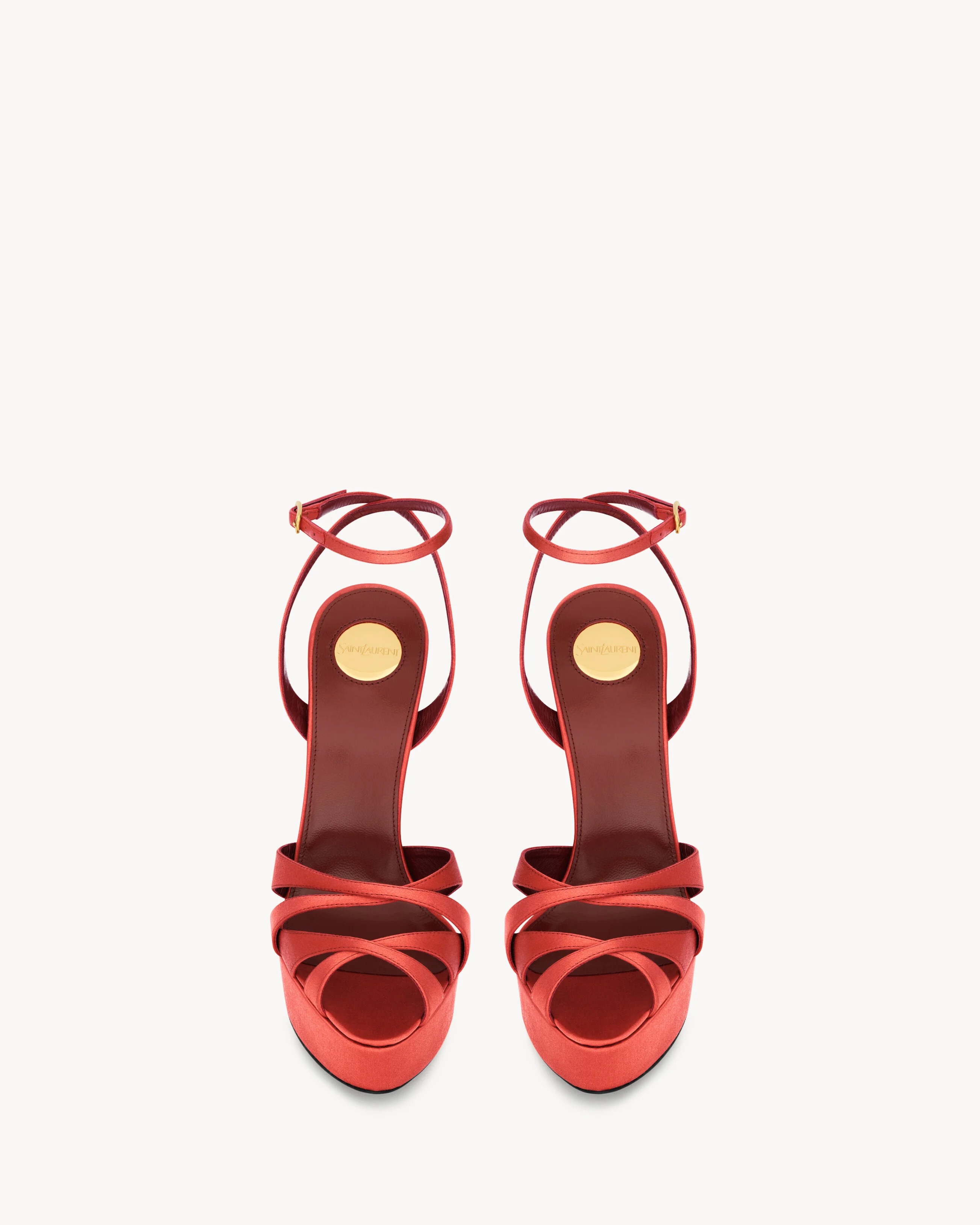 Chandelle Platform Sandals In Satin Crepe - Image 5