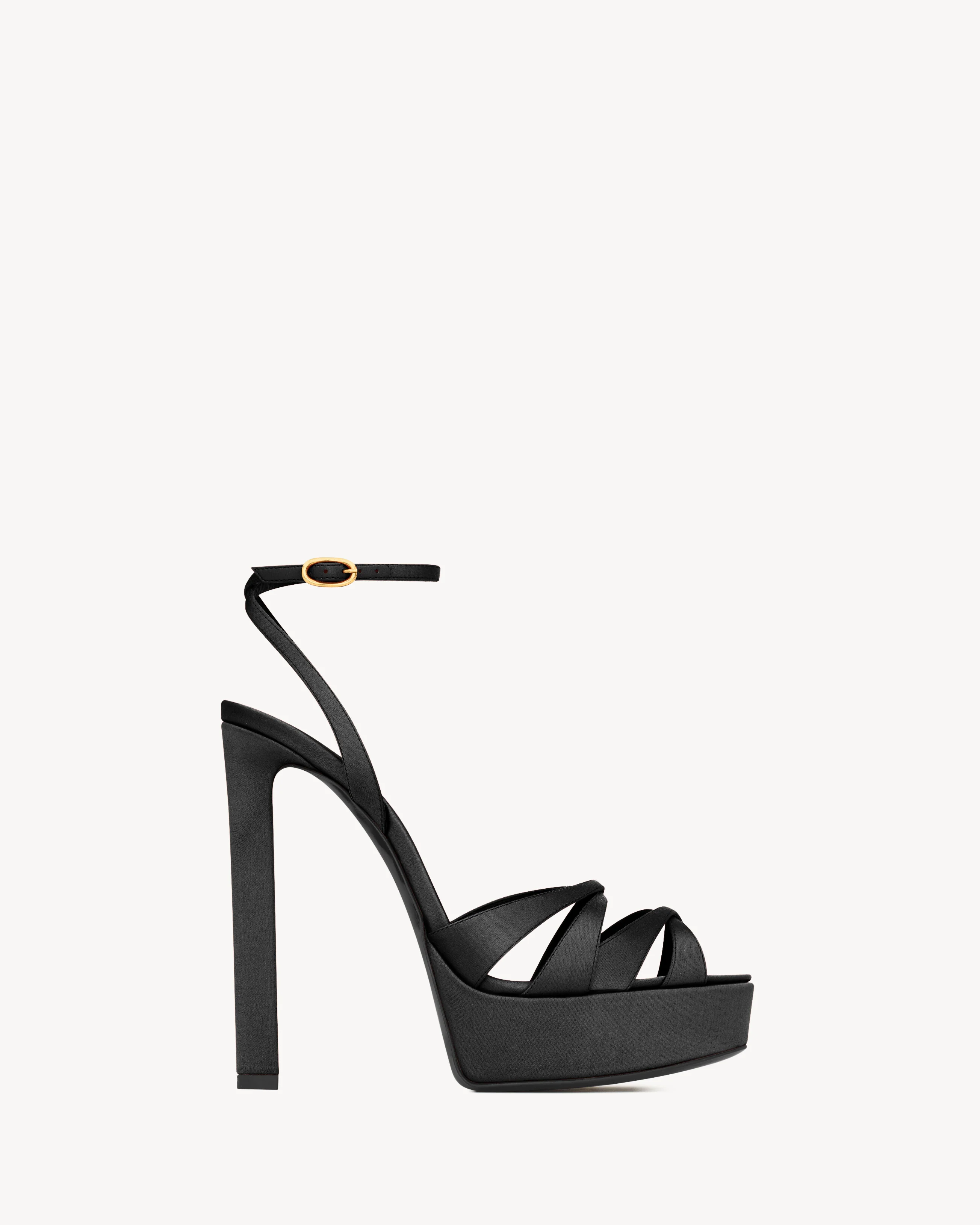 Chandelle Platform Sandals In Satin Crepe - Image 7
