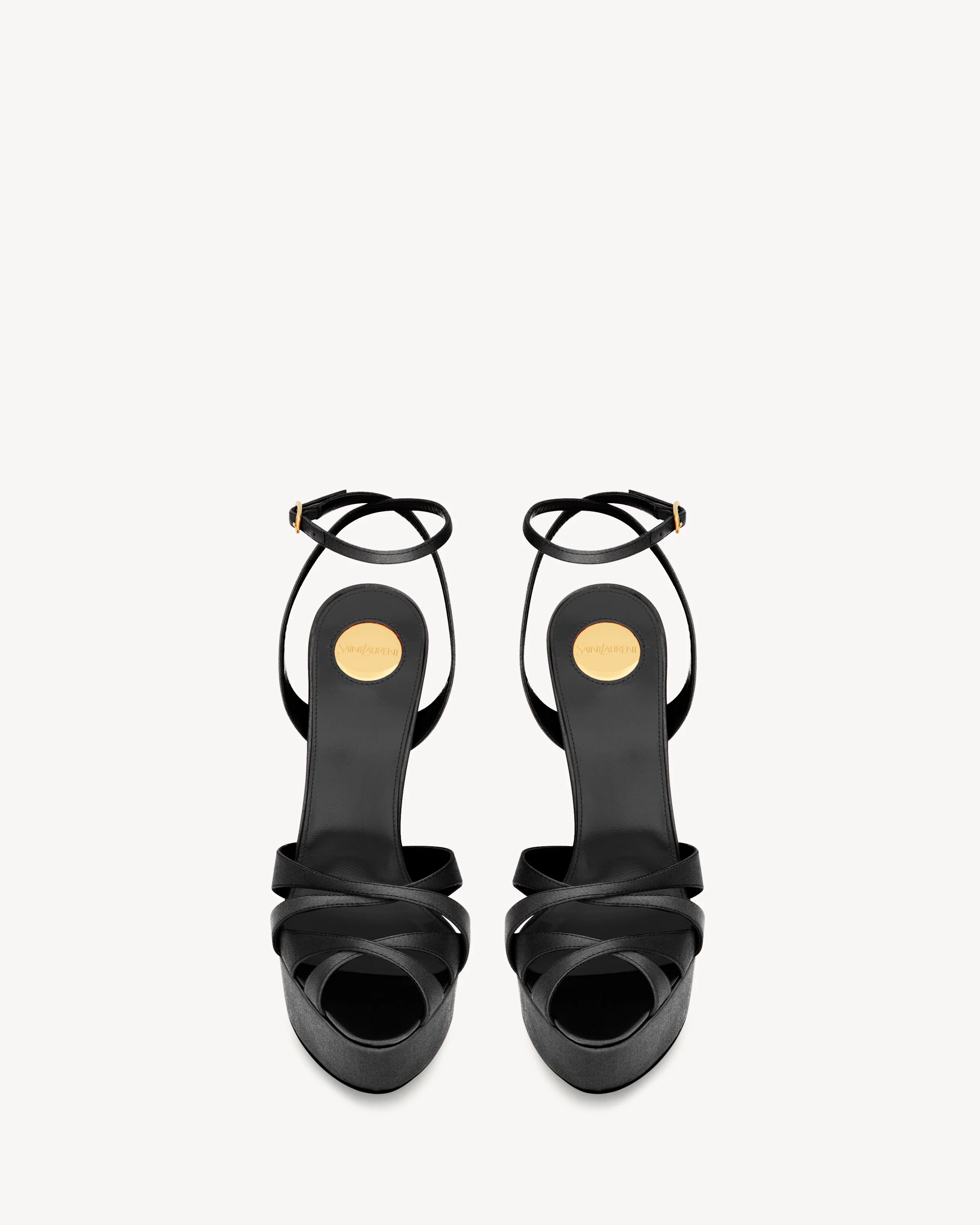 Chandelle Platform Sandals In Satin Crepe - Image 8