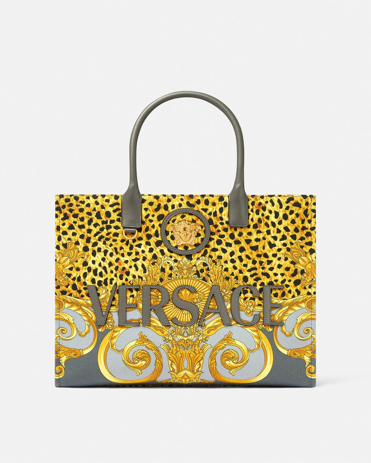 Cheetah Foulard La Medusa Large Tote Bag
