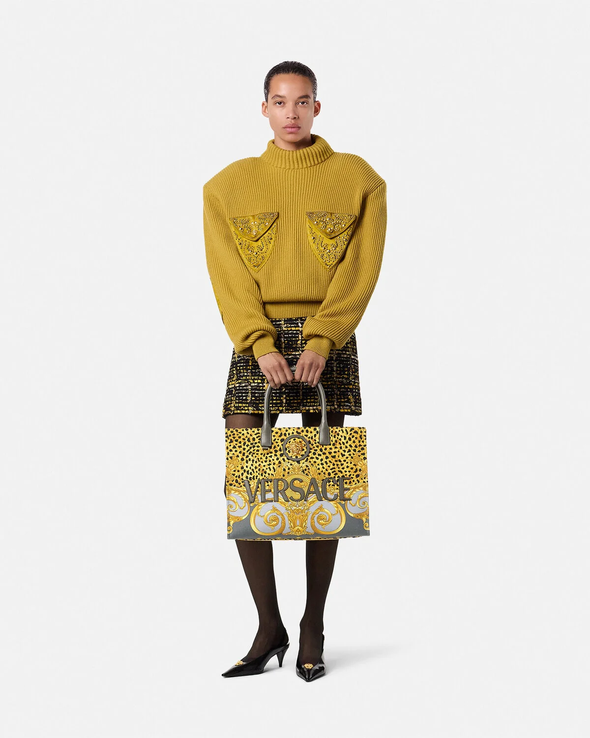 Cheetah Foulard La Medusa Large Tote Bag - Image 2