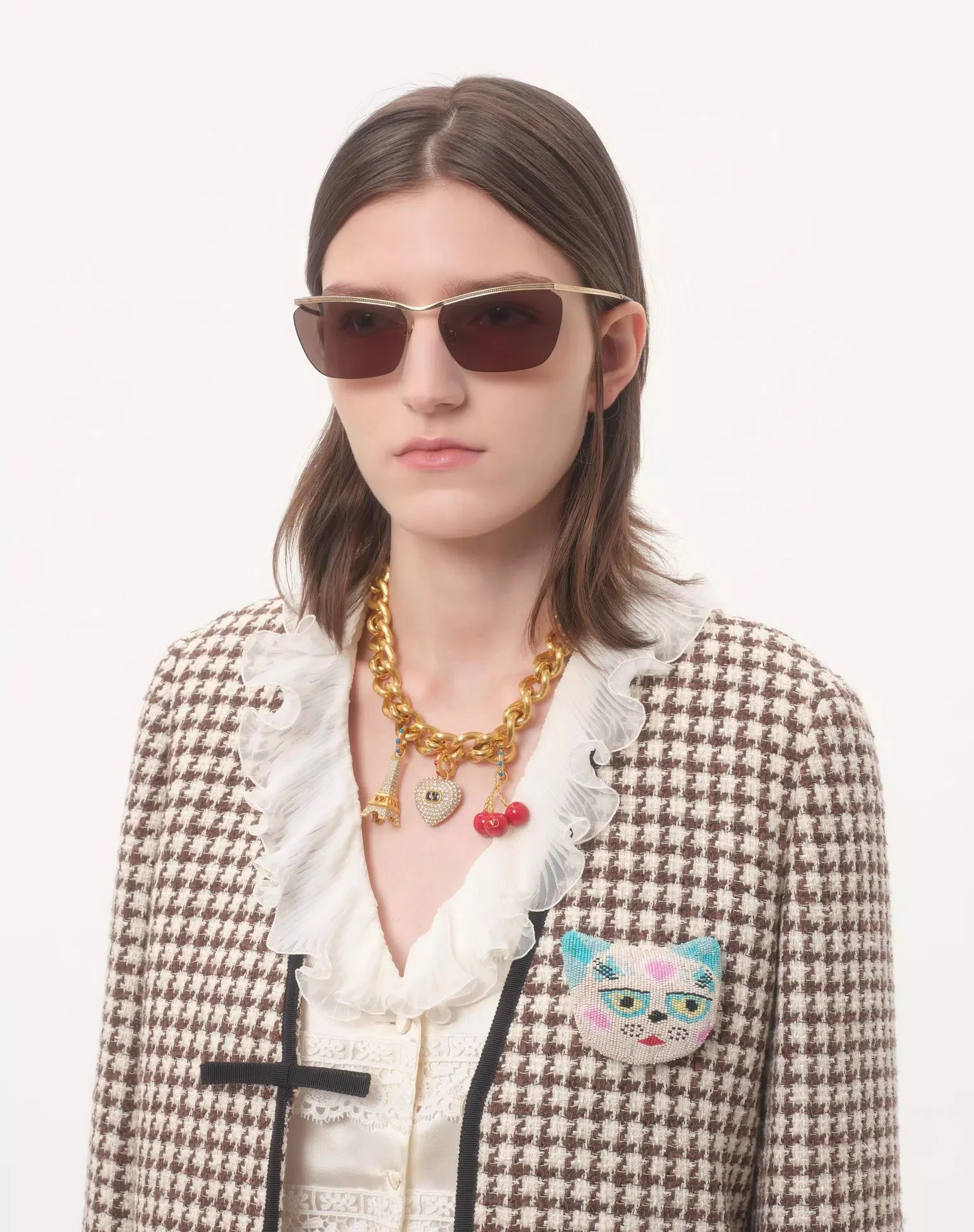 Chez Valentino Necklace In Metal, Enamel And Swarovski® Crystals - Image 2