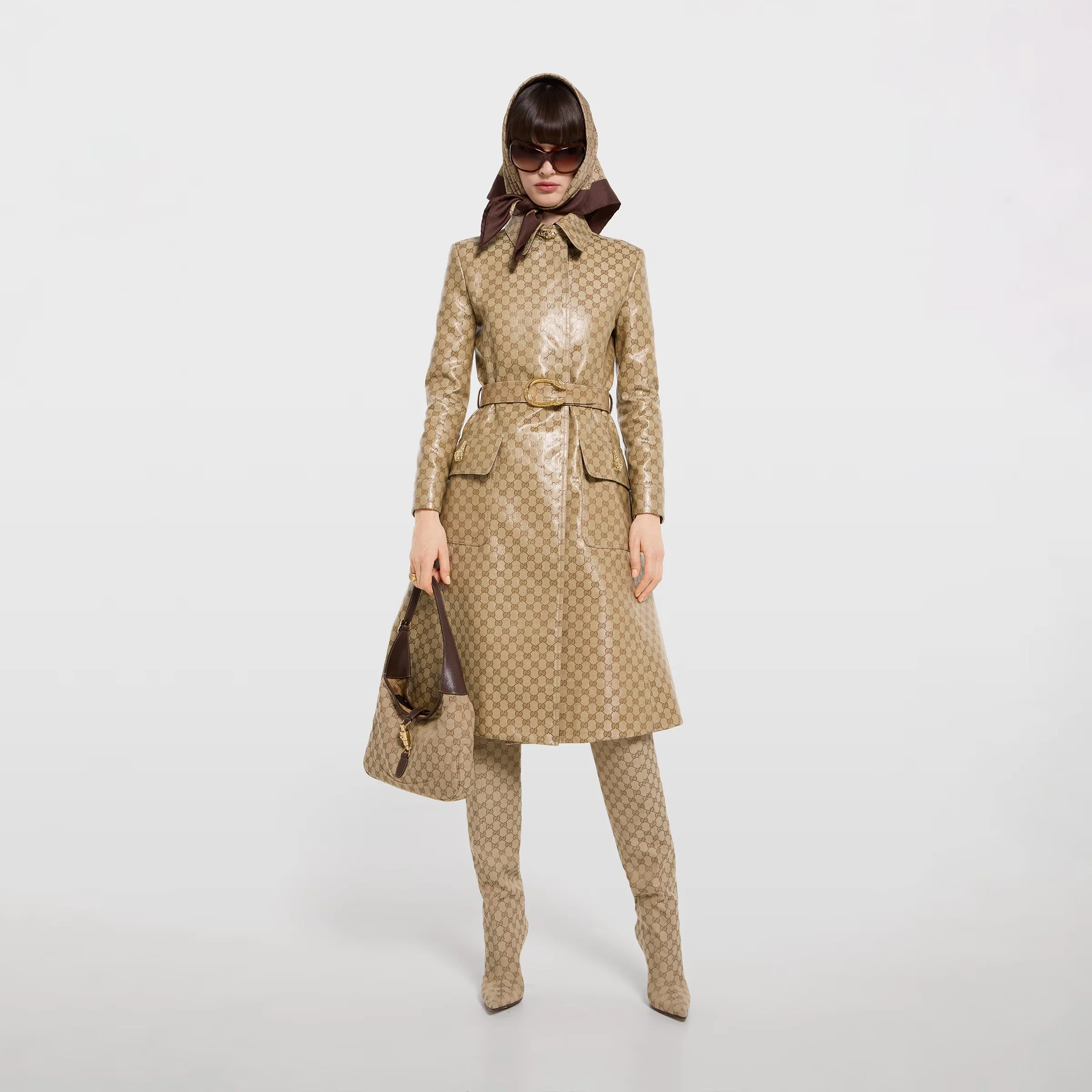 Coated Gg Cotton Canvas Fabric Coat - Image 2