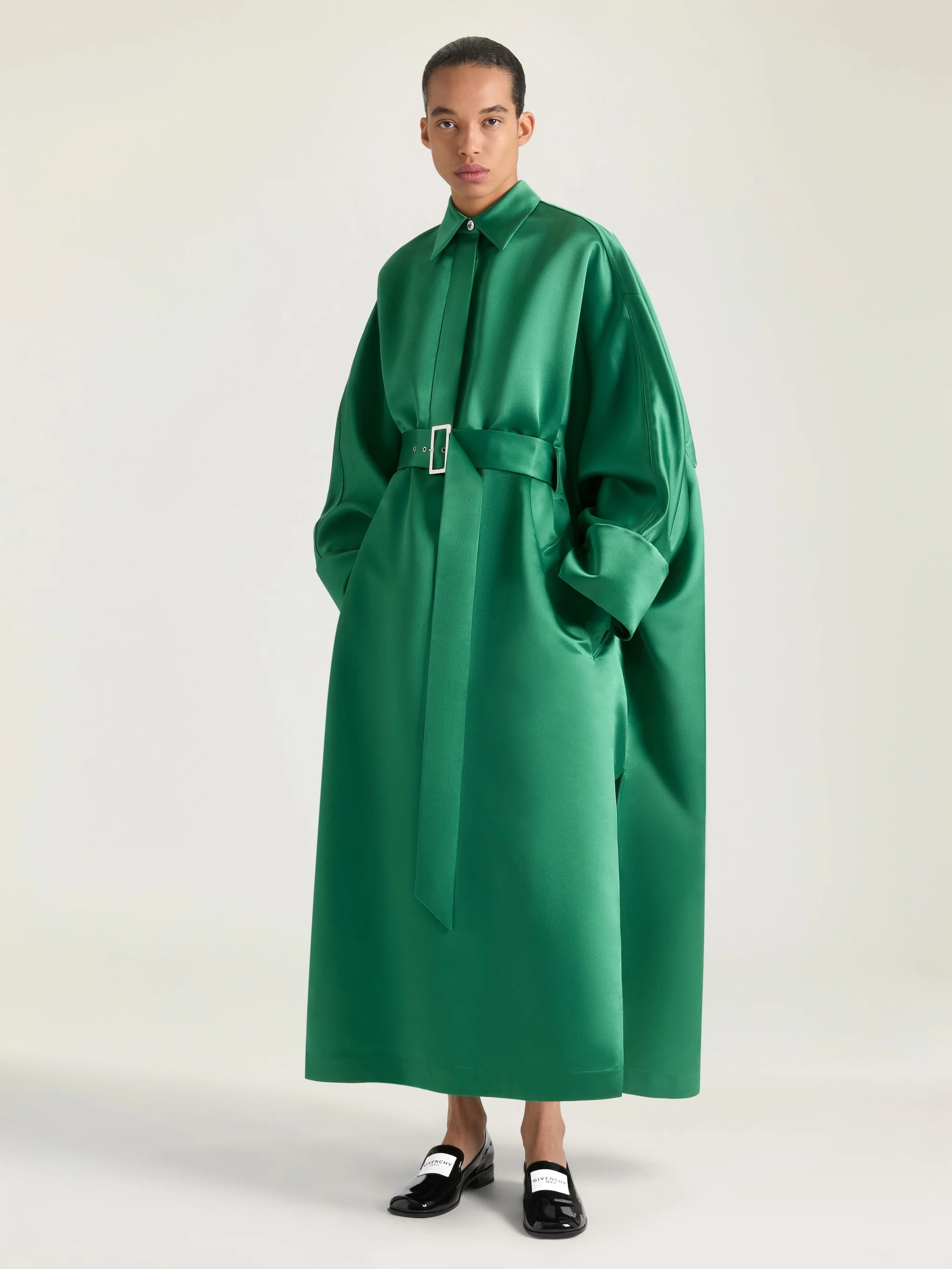 Cocoon Dress In Satin - Image 2