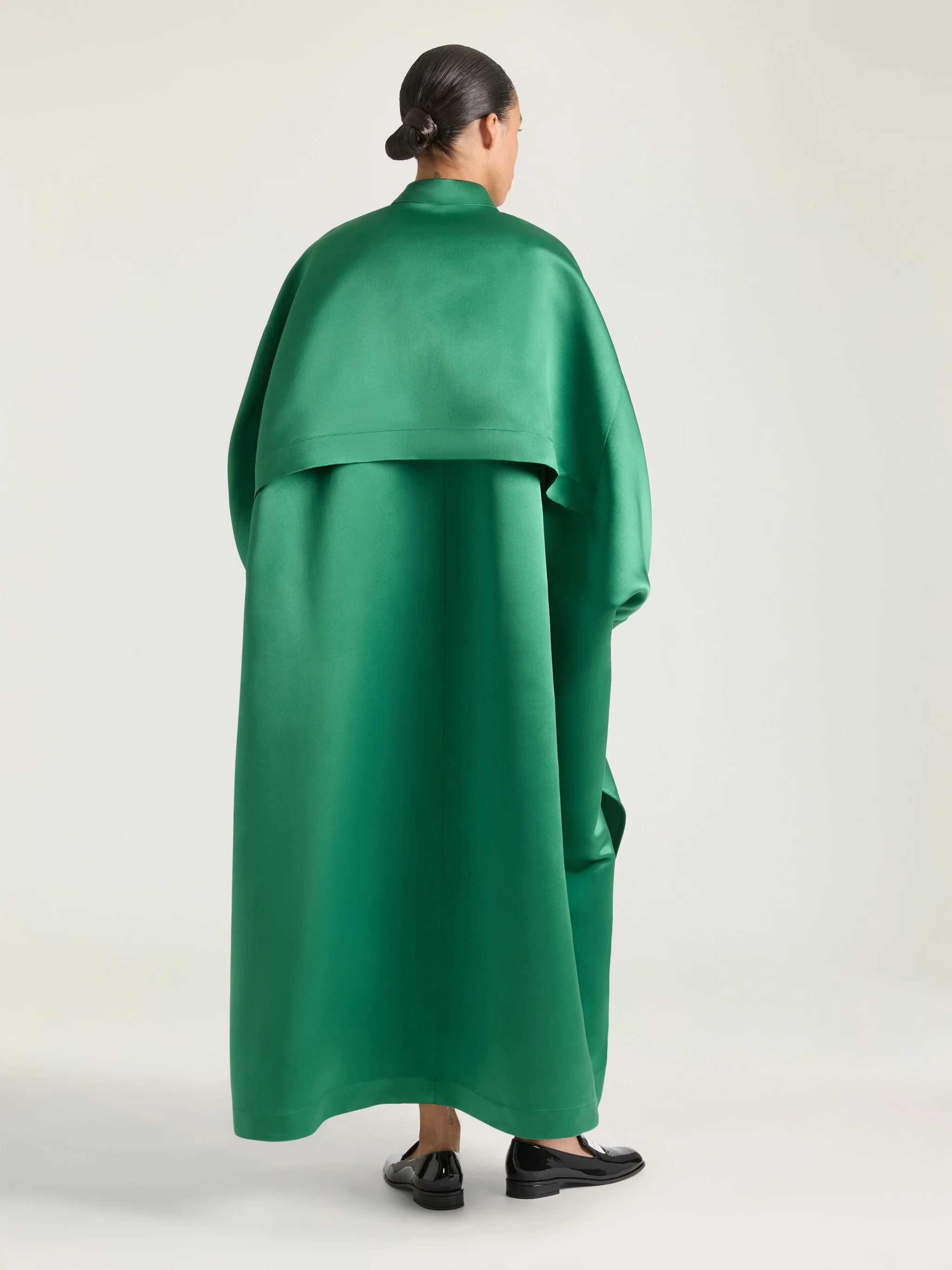 Cocoon Dress In Satin - Image 3