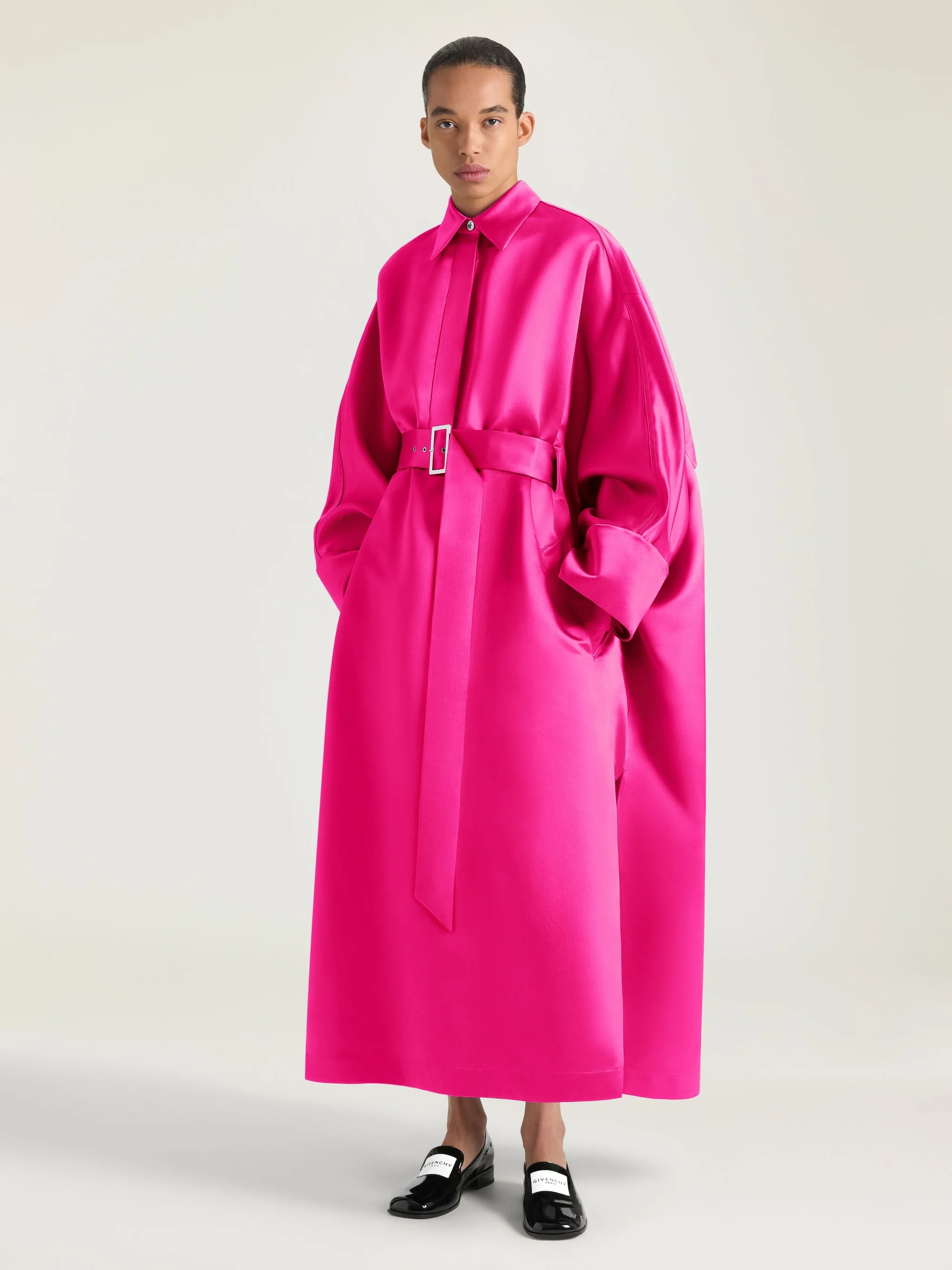 Cocoon Dress In Satin - Image 5