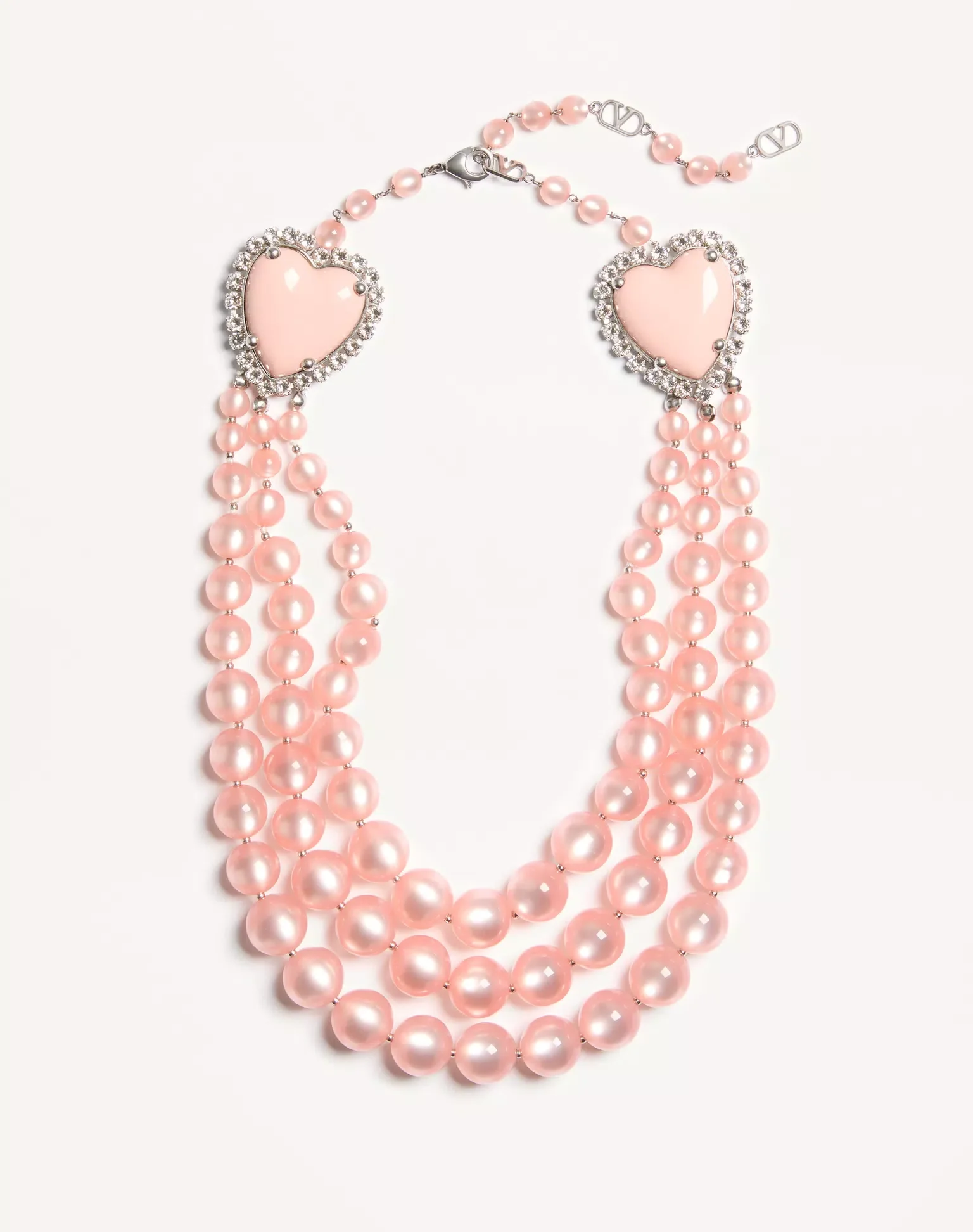 Coeur Hyperbole Necklace in Metal, Resin and Crystals
