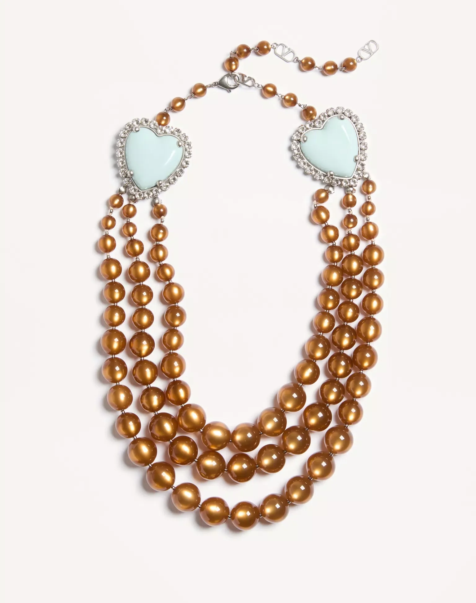 Coeur Hyperbole Necklace in Metal, Resin and Crystals - Image 5