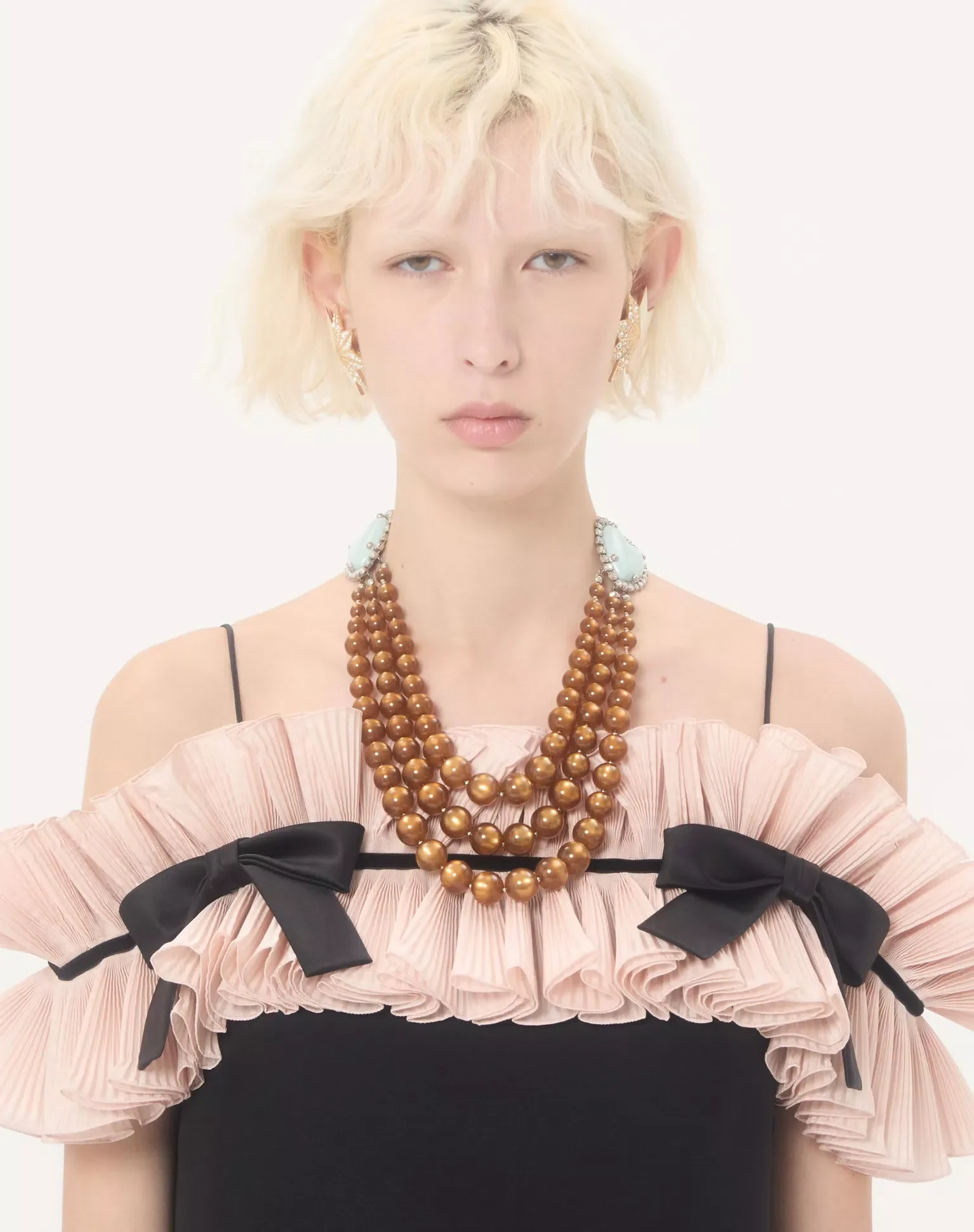 Coeur Hyperbole Necklace in Metal, Resin and Crystals - Image 6