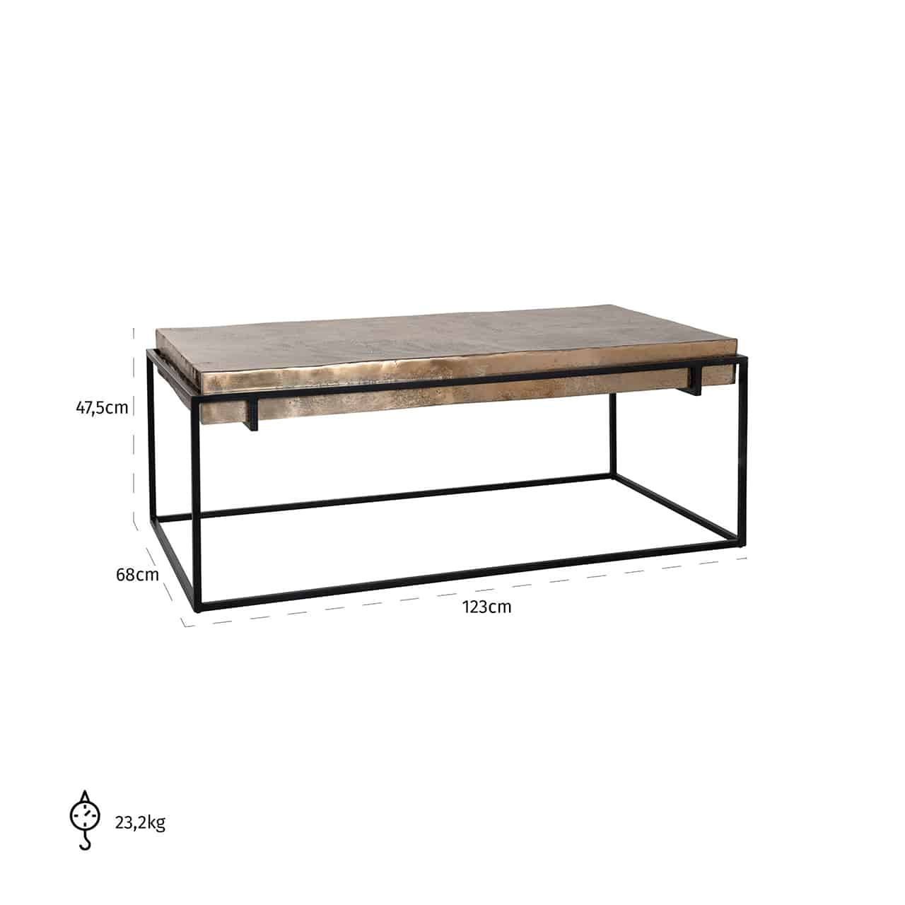Coffee table Calloway champagne gold (Champagne gold) - Image 5