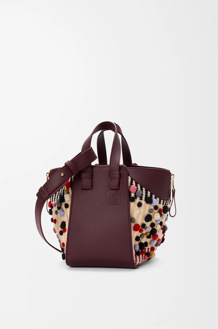 Compact Hammock Bag In Embroidered Textile - Image 3