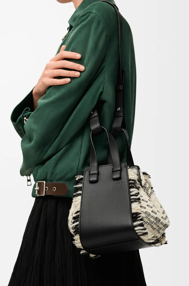 Compact Hammock Bag In Woven Textile - Image 2