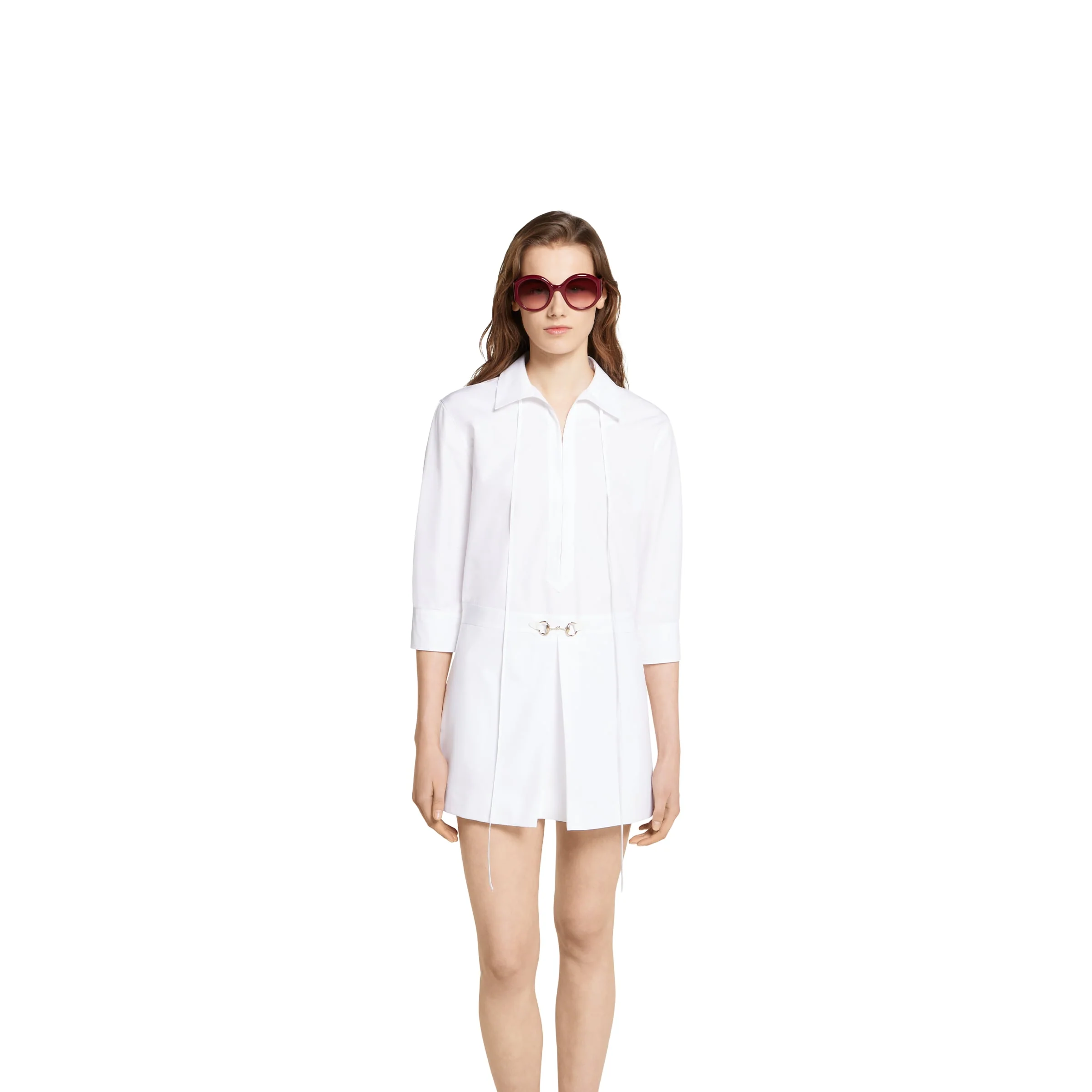 Cotton Poplin Shirt Dress With Horsebit - Image 2