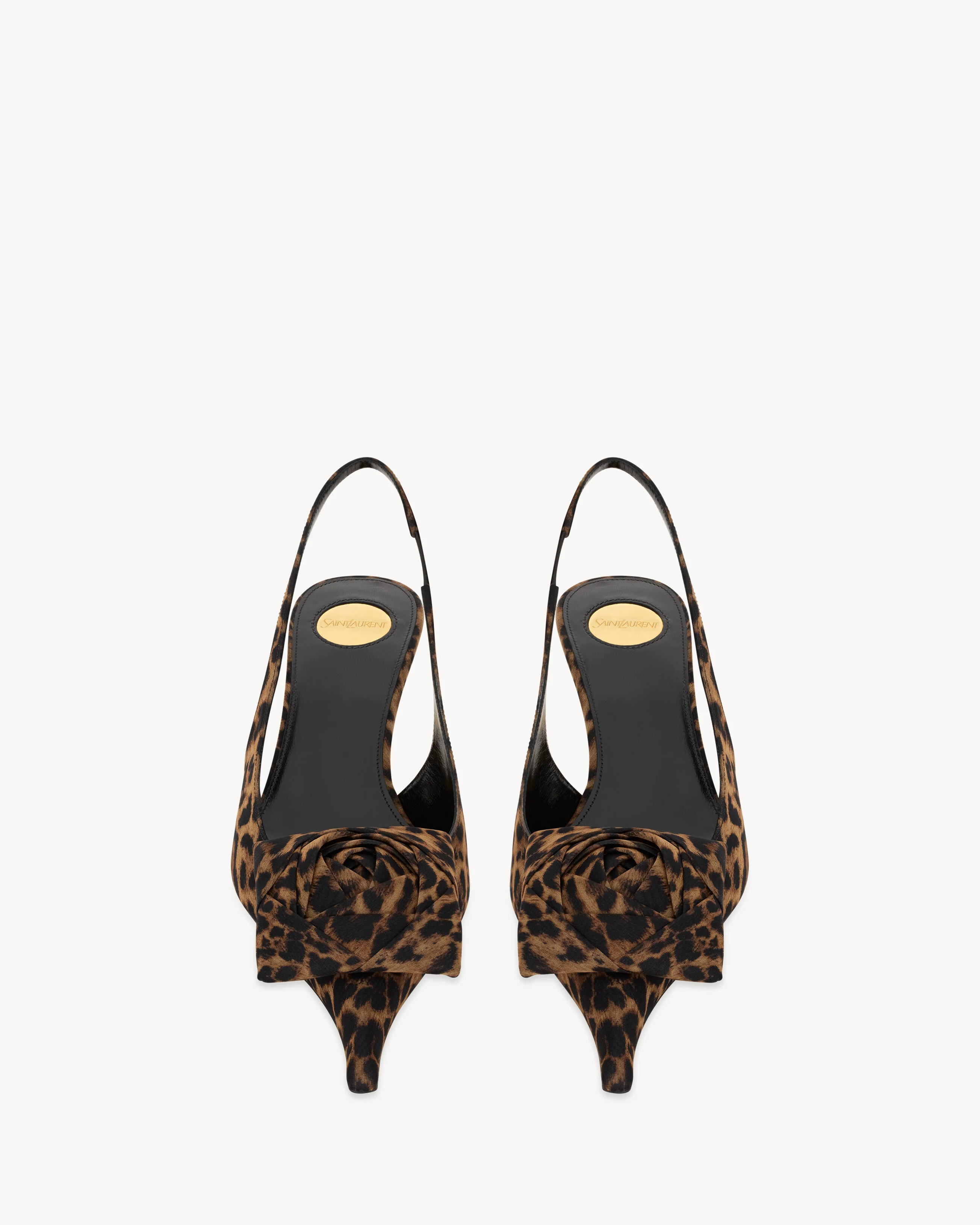 Dakota Slingback Pumps In Leopard Silk Muslin - Image 2