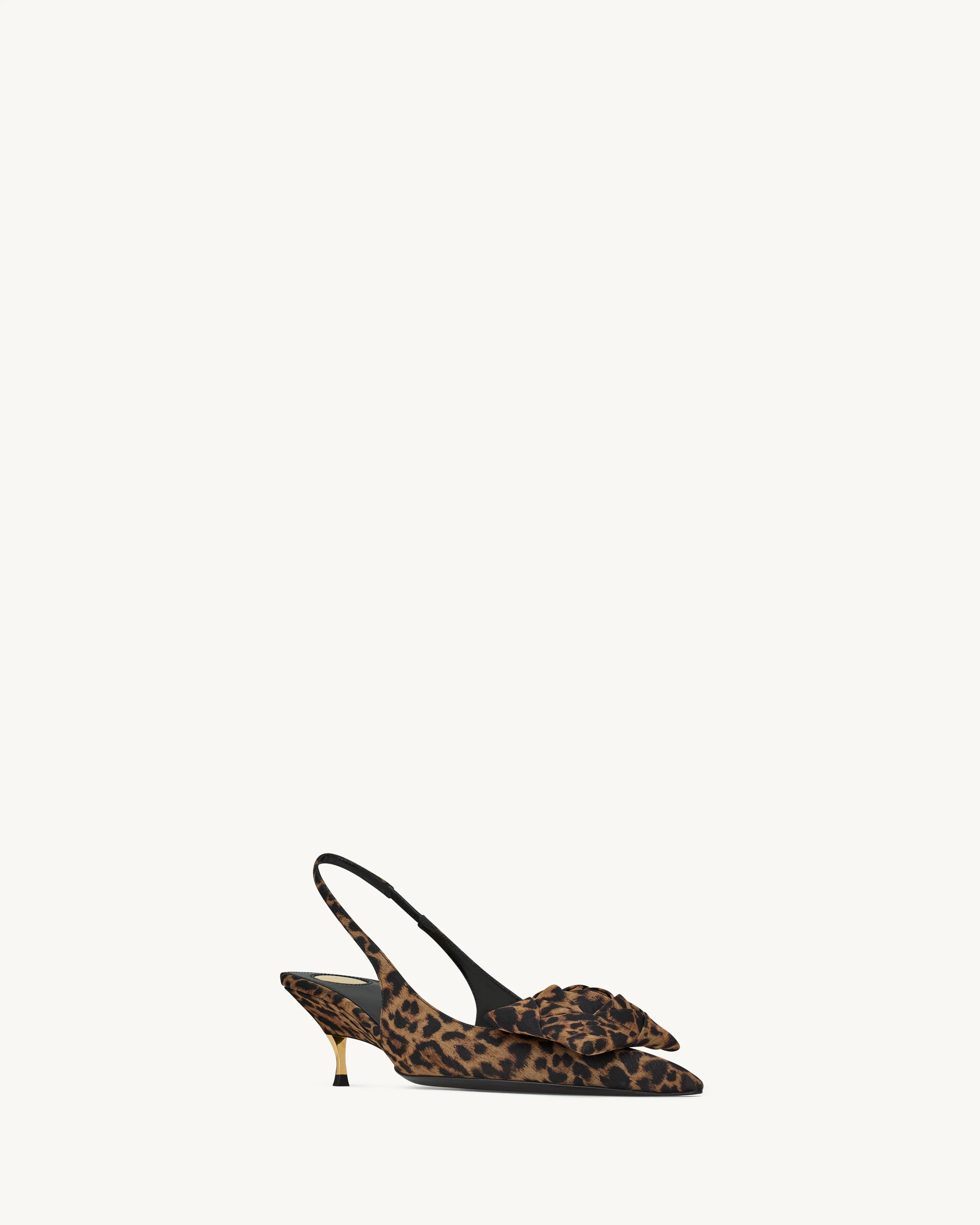 Dakota Slingback Pumps In Leopard Silk Muslin - Image 3