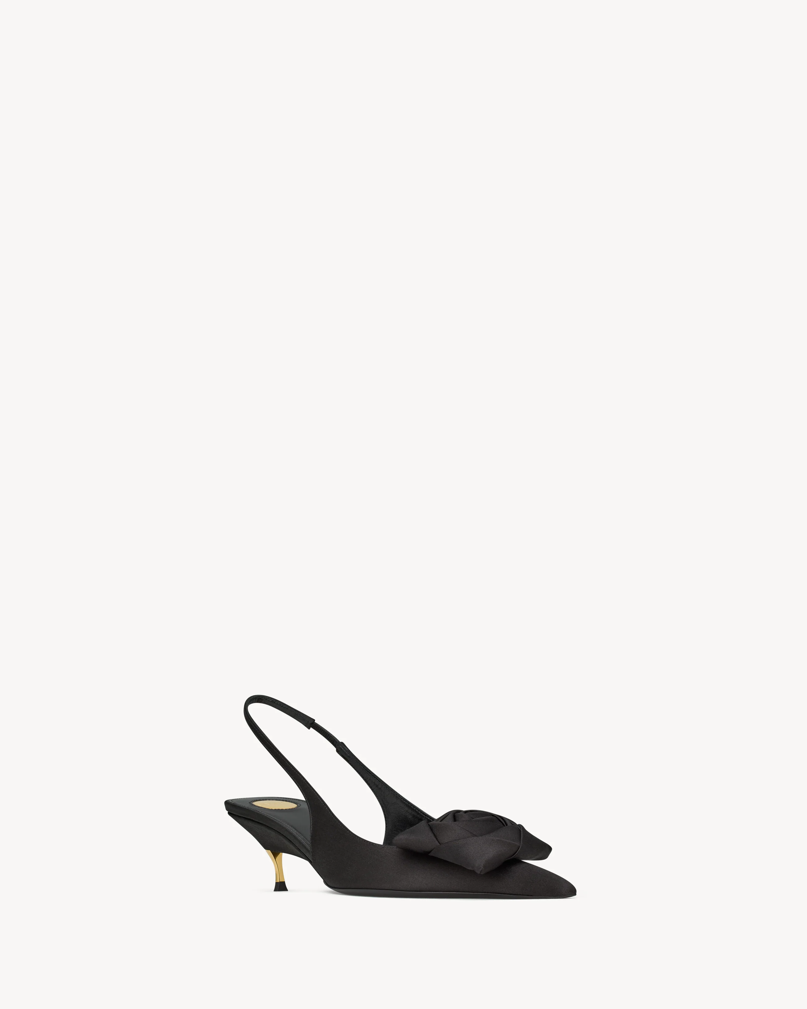 Dakota Slingback Pumps In Satin Crepe - Image 3