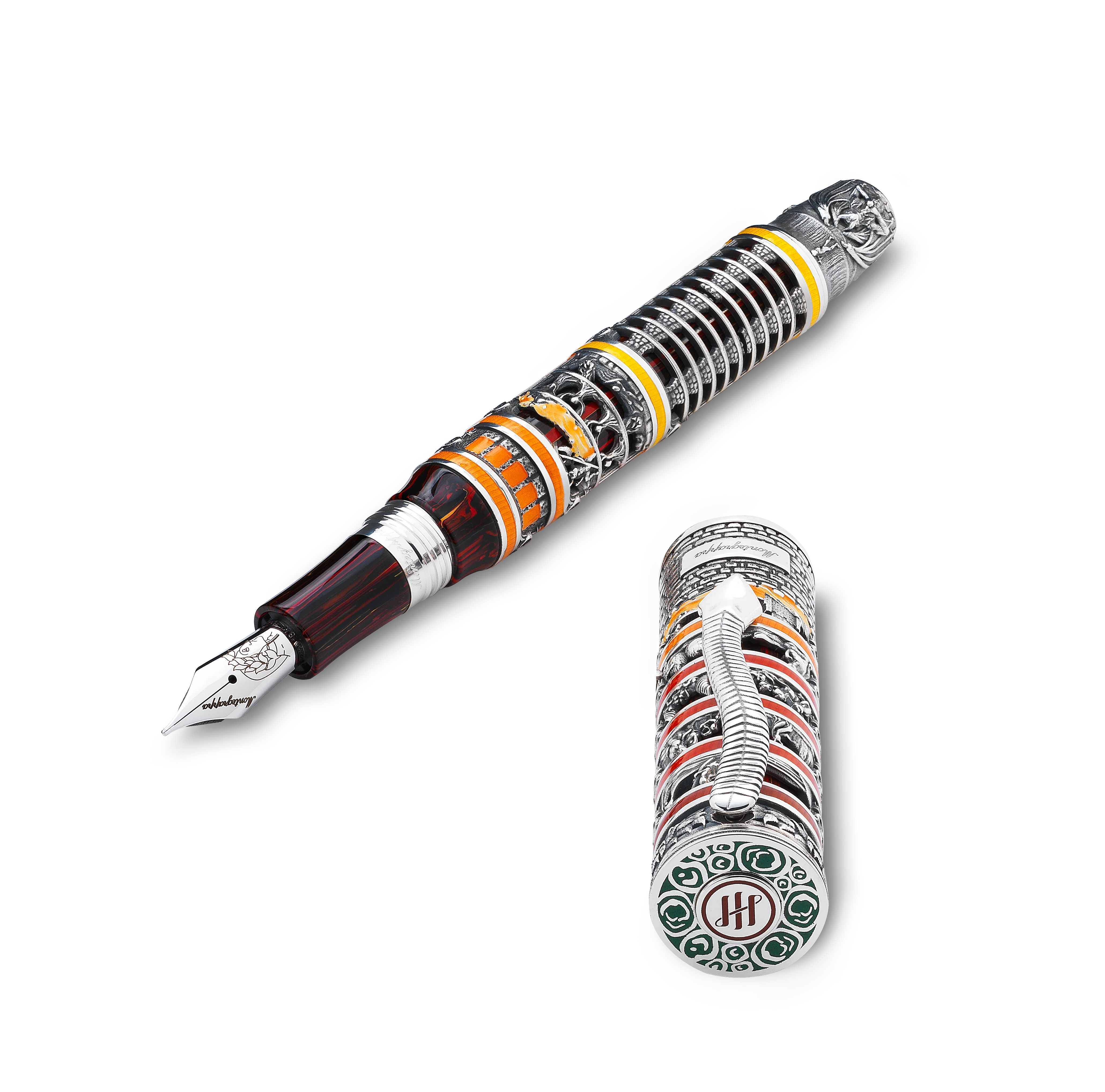 Dante Alighieri: Inferno Fountain Pen, Silver - Image 2