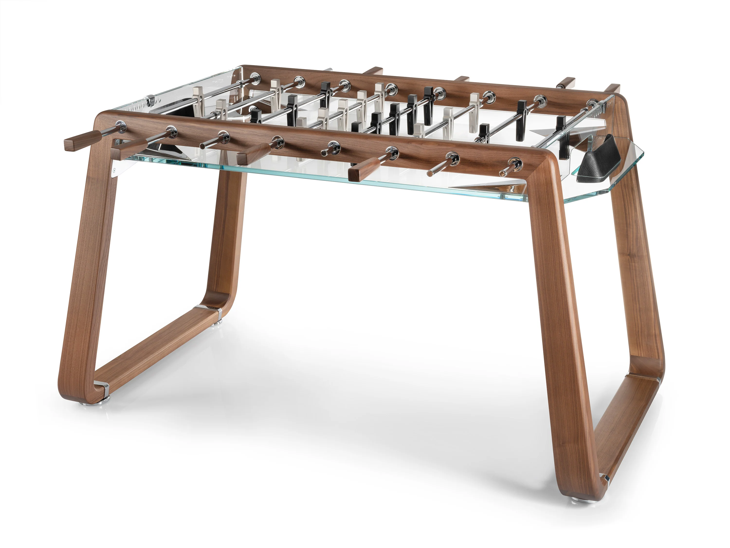 Derby Wood Foosball Table With Natural Oak & Glass - Image 6